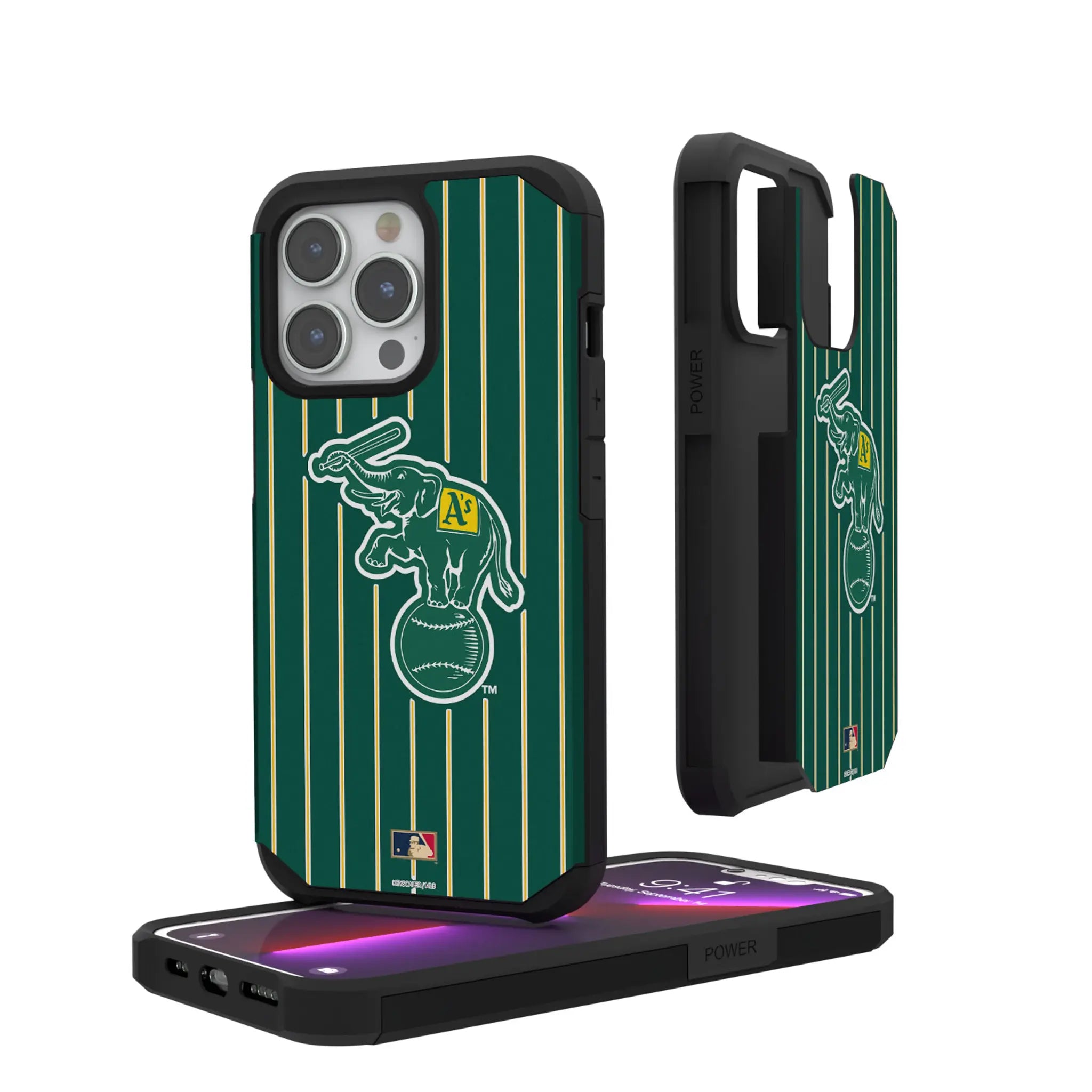 Oakland As  Home 1988 - Cooperstown Collection Pinstripe Rugged Phone Case