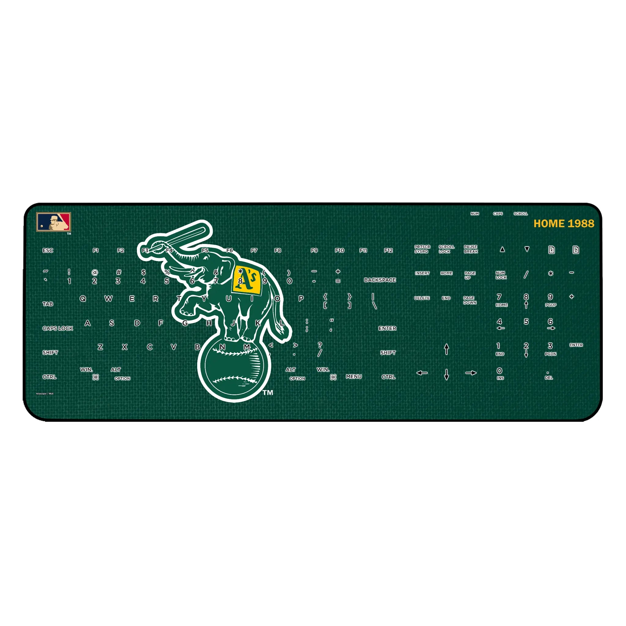 Oakland As  Home 1988 - Cooperstown Collection Solid Wireless USB Keyboard