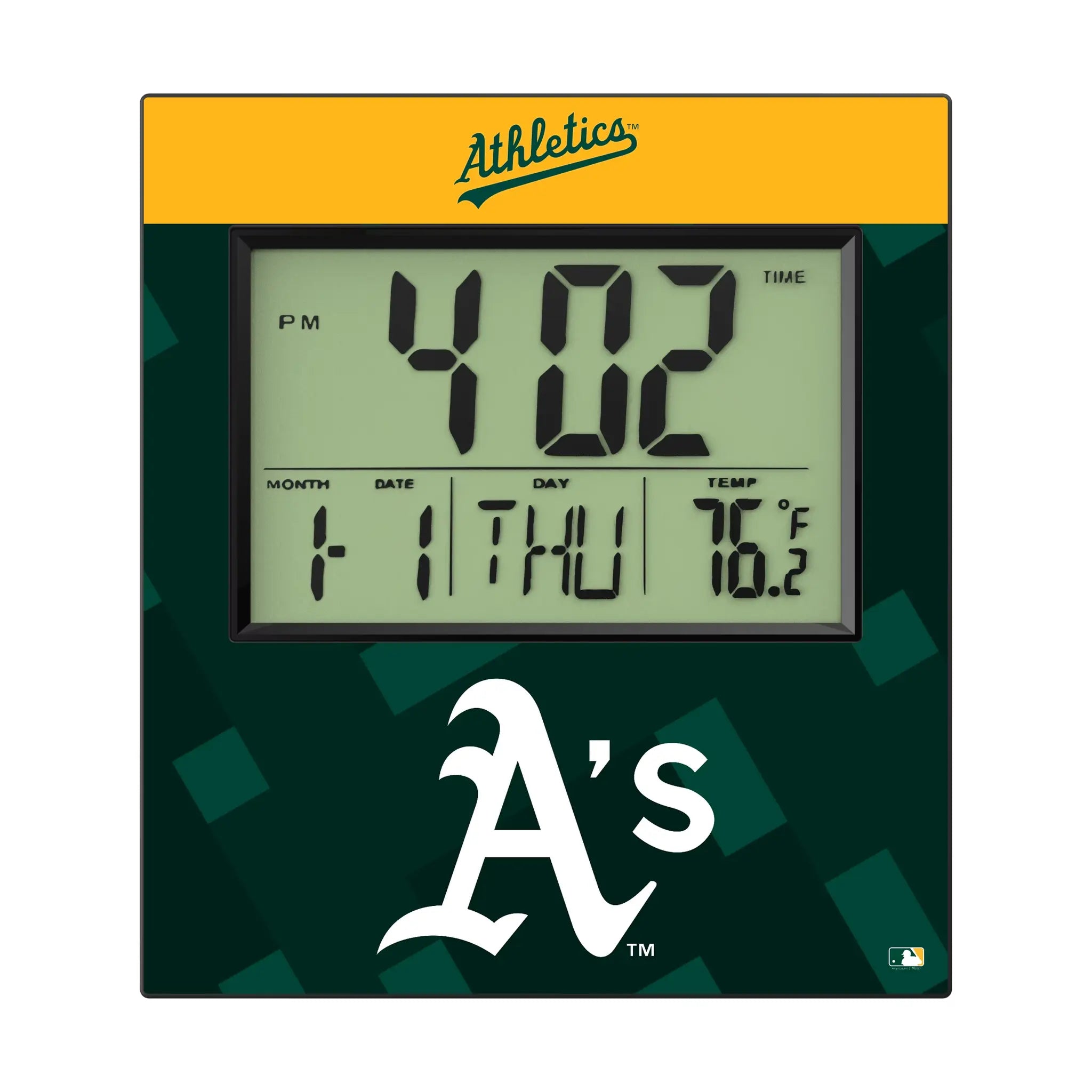 Oakland Athletics Color Block Wall Clock