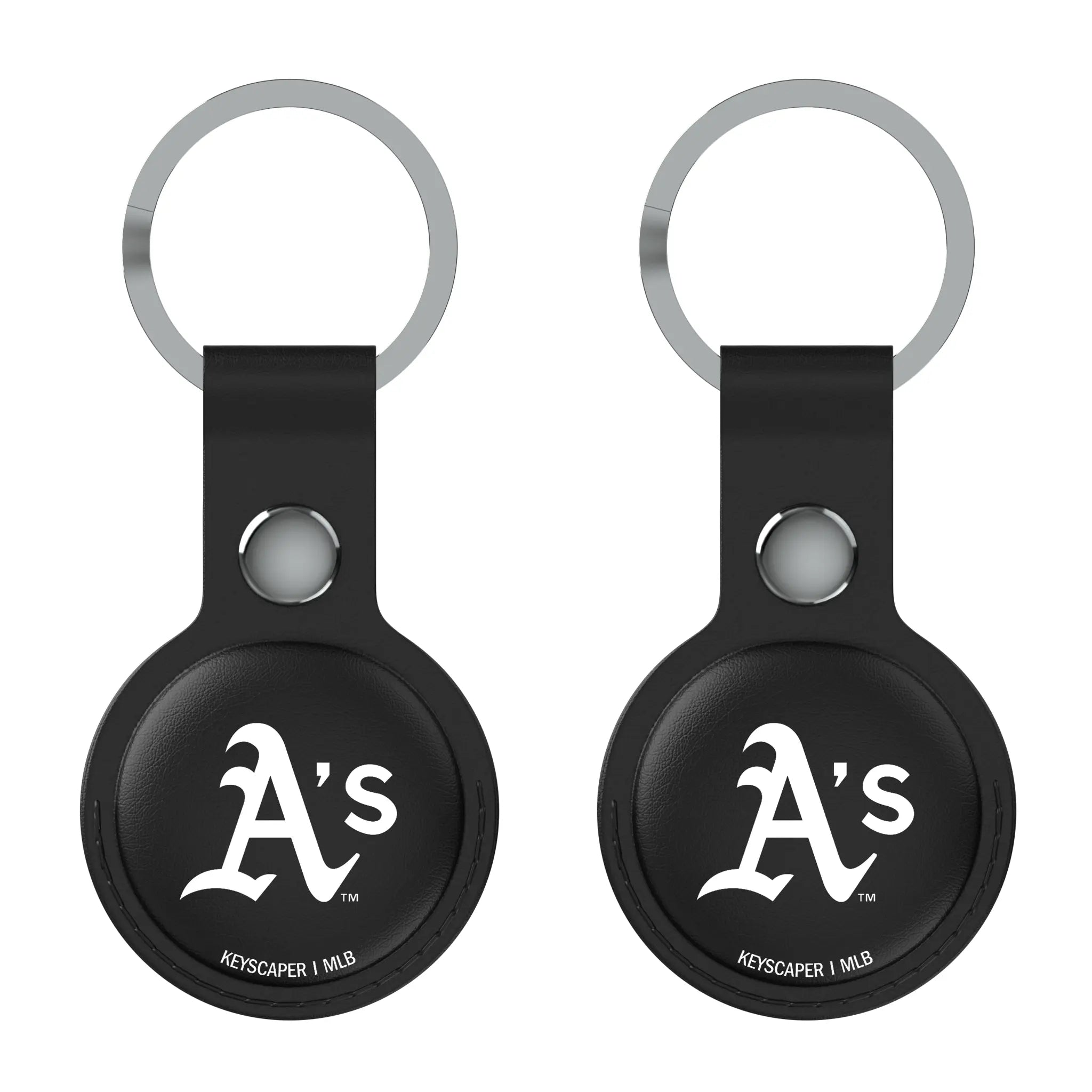 Oakland Athletics Insignia Black Airtag Holder 2-Pack
