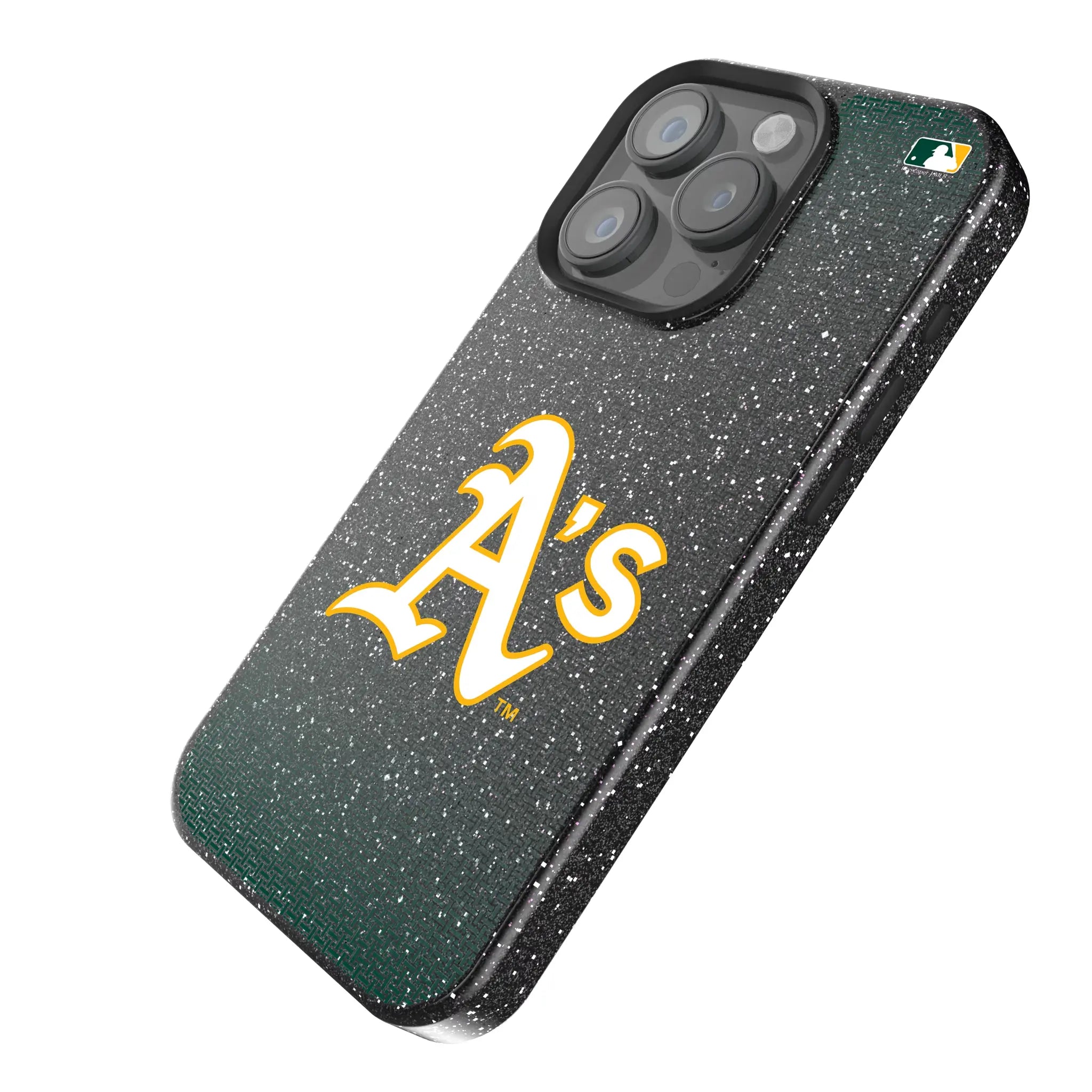 Oakland Athletics Linen Bling Phone Case for Apple iPhone