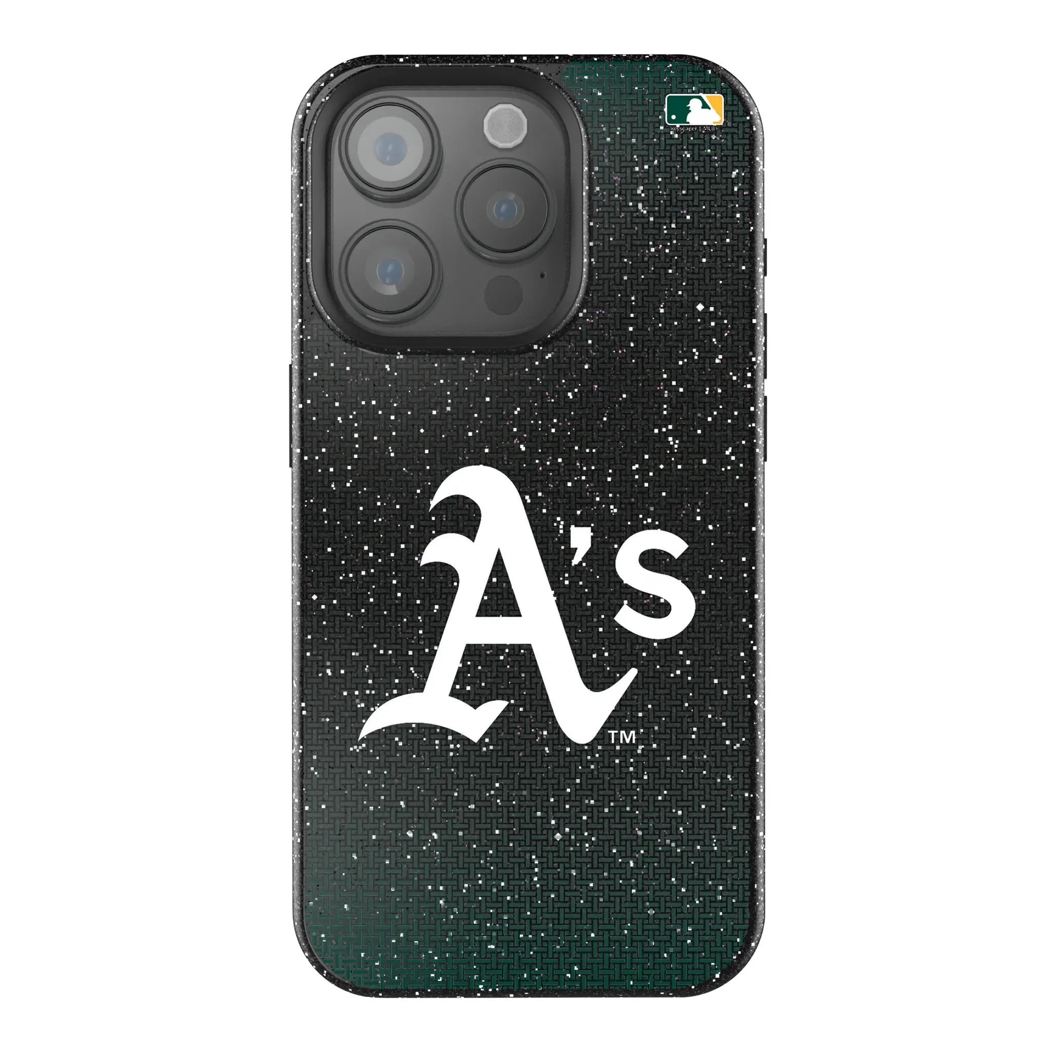 Oakland Athletics Linen Bling Phone Case for Apple iPhone