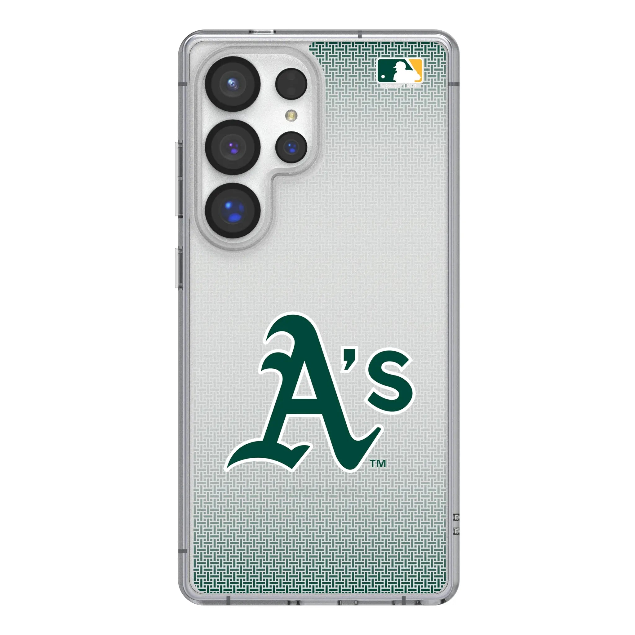 Oakland Athletics Linen Clear Phone Case for Samsung Galaxy