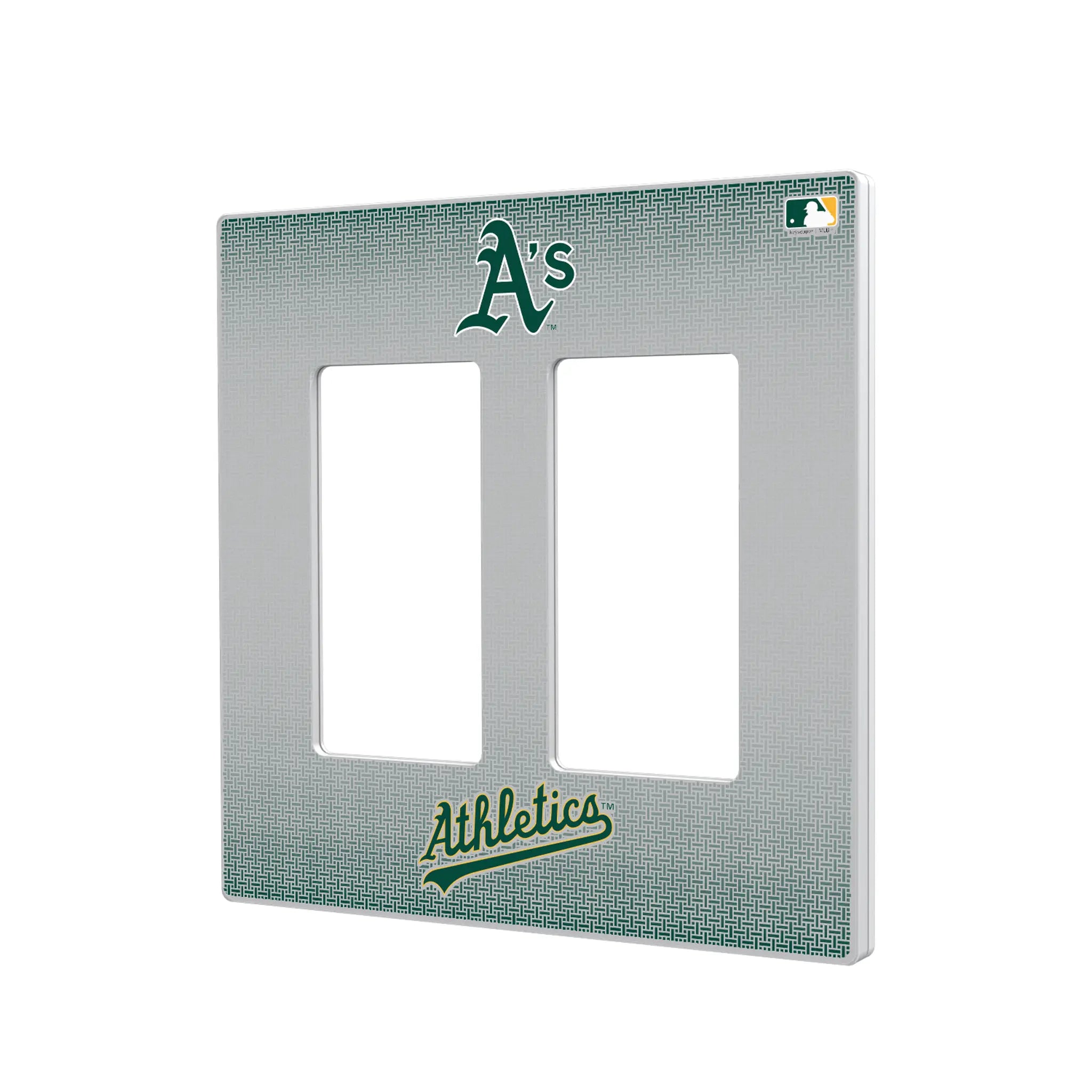 Oakland Athletics Linen Hidden-Screw Light Switch Plate