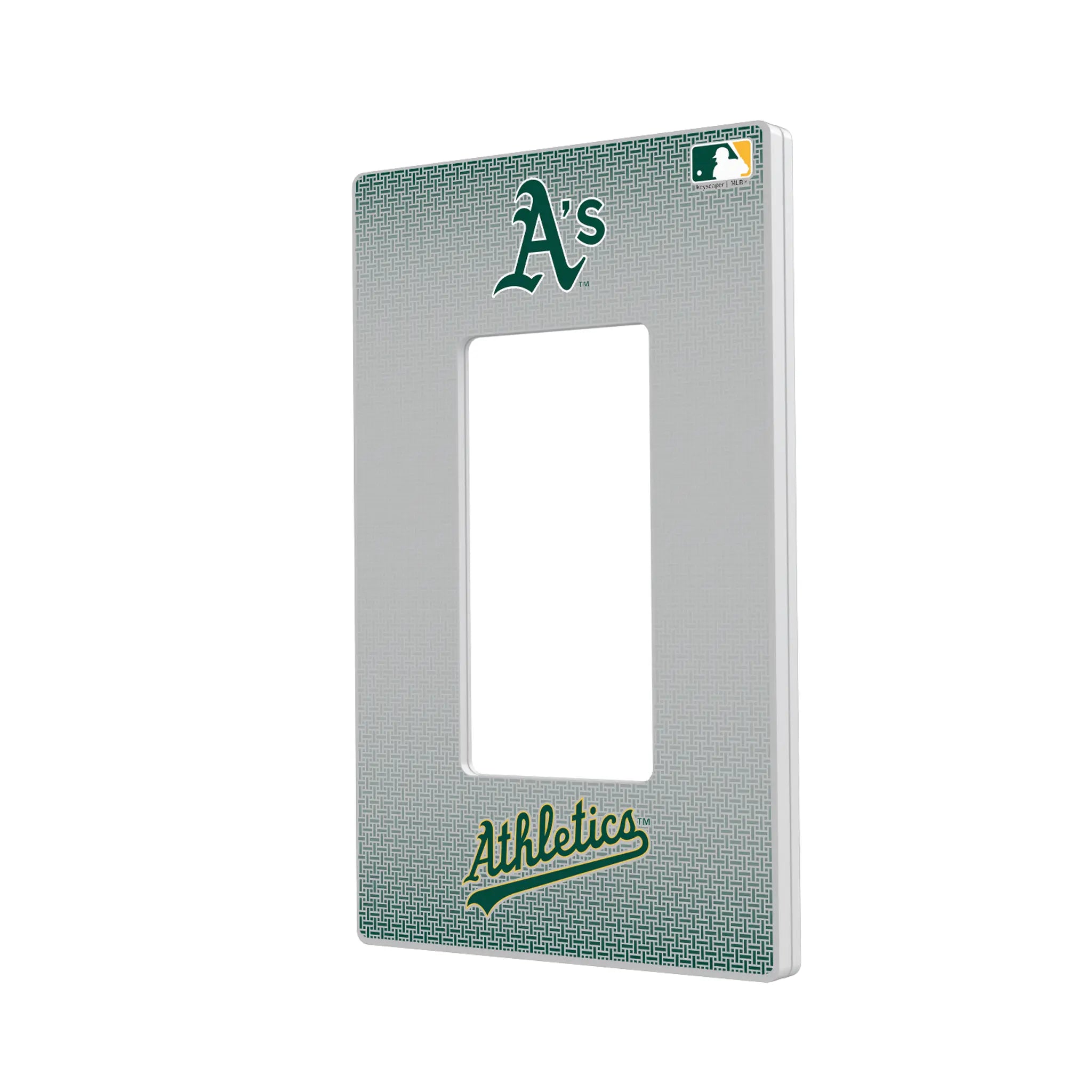 Oakland Athletics Linen Hidden-Screw Light Switch Plate