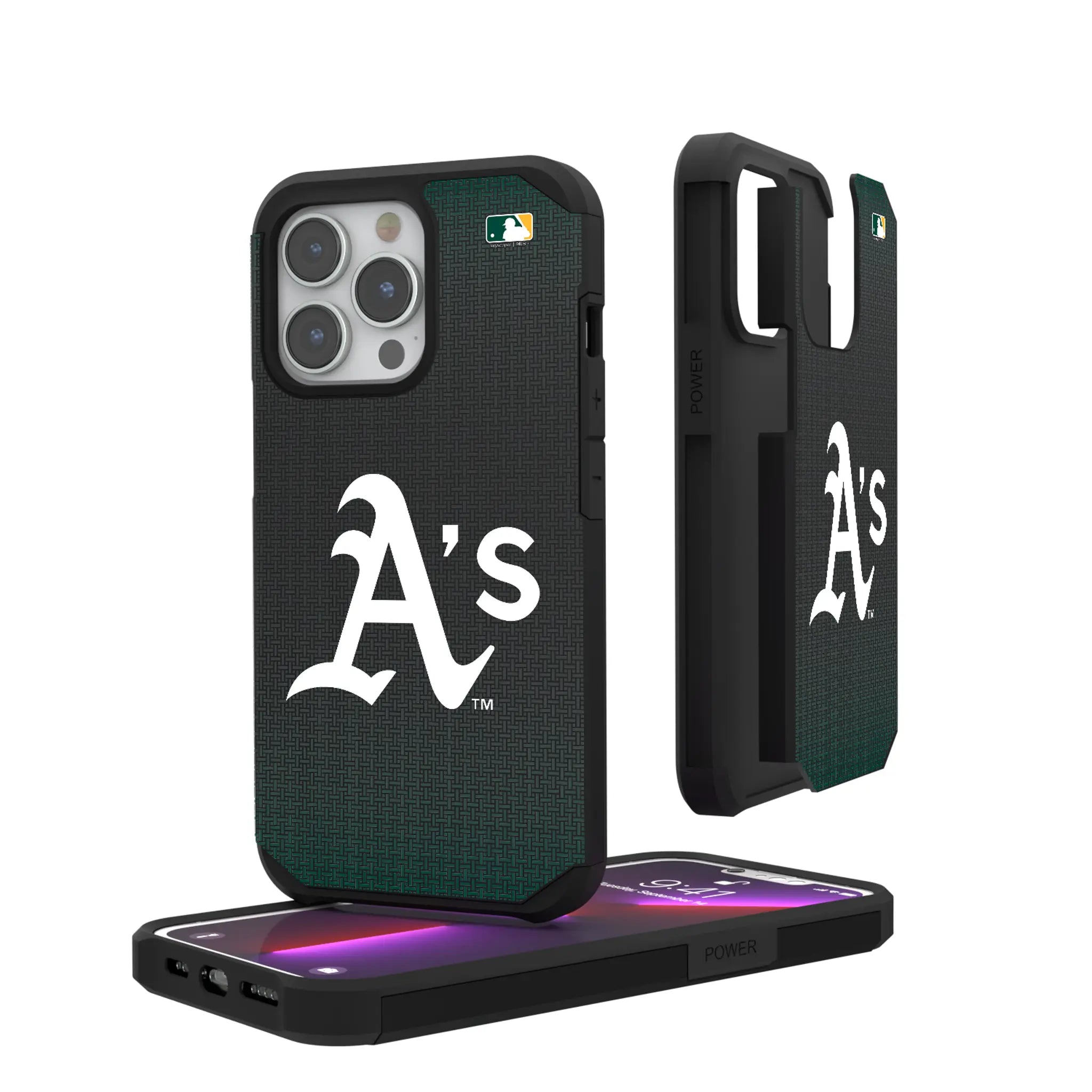 Oakland Athletics Linen Rugged Phone Case