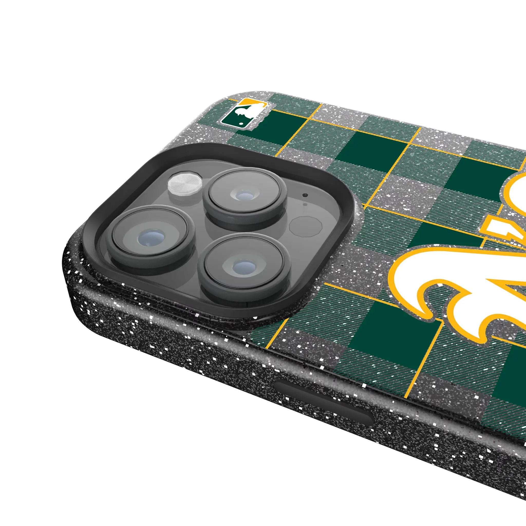 Oakland Athletics Plaid Bling Phone Case