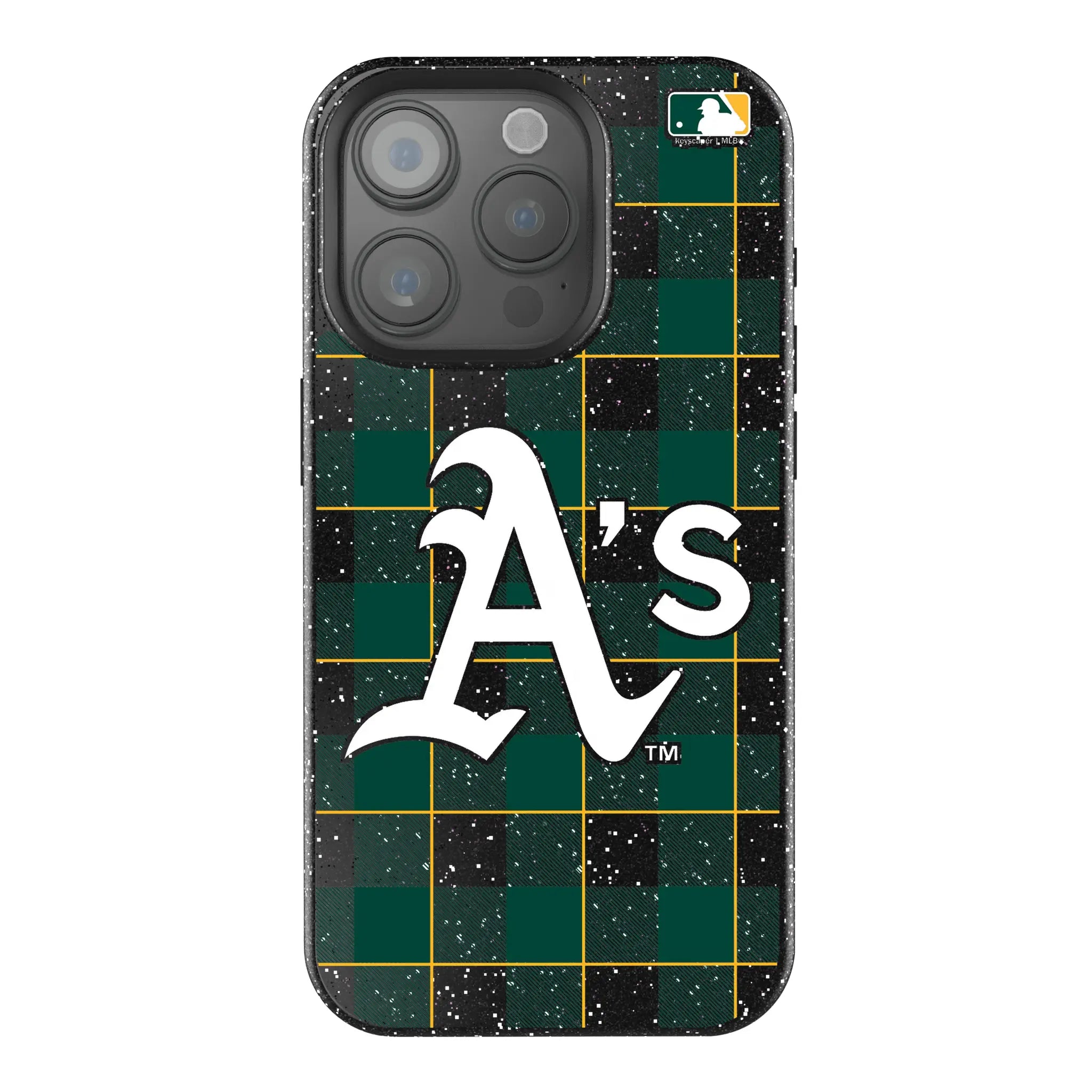 Oakland Athletics Plaid Bling Phone Case