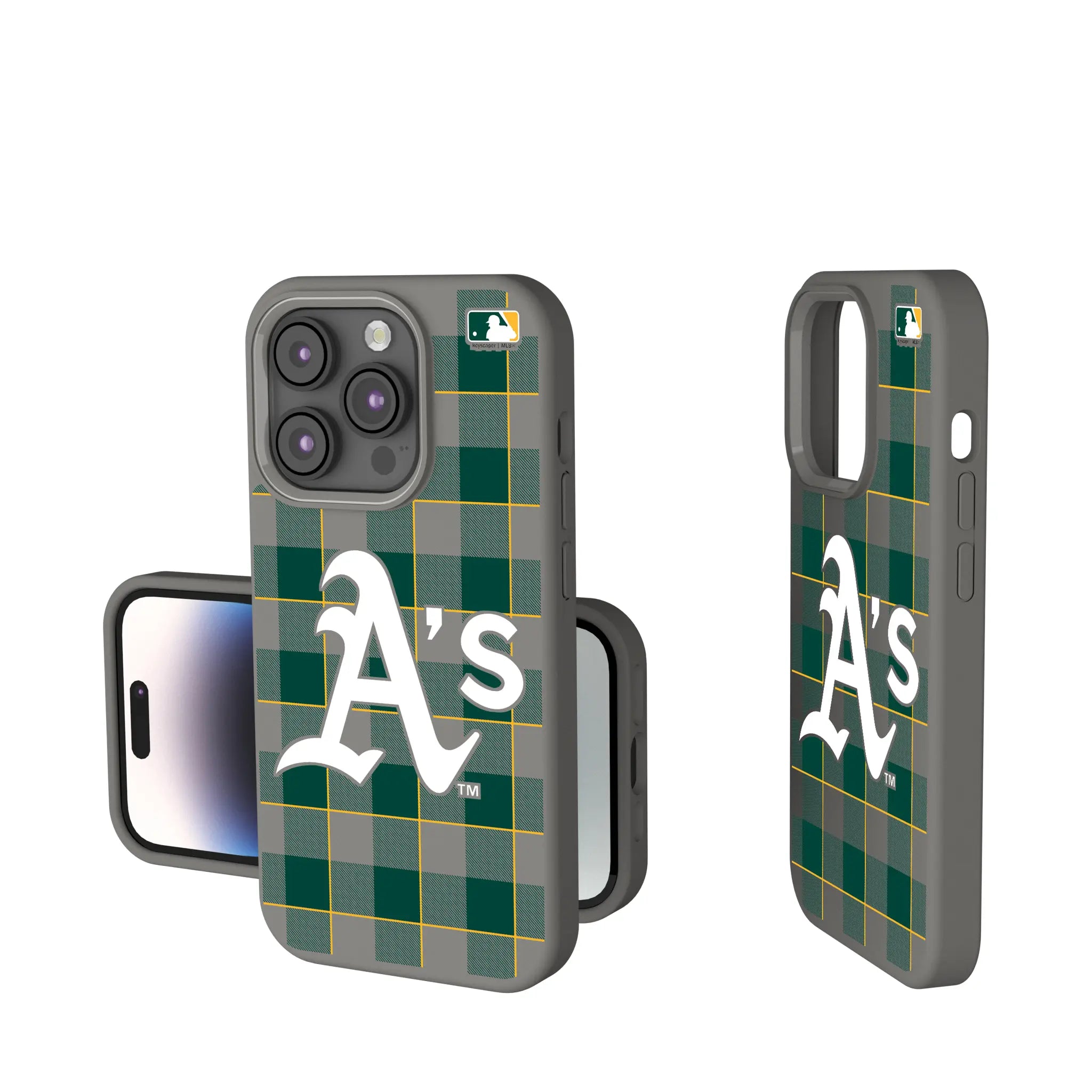Oakland Athletics Plaid Soft Touch Phone Case