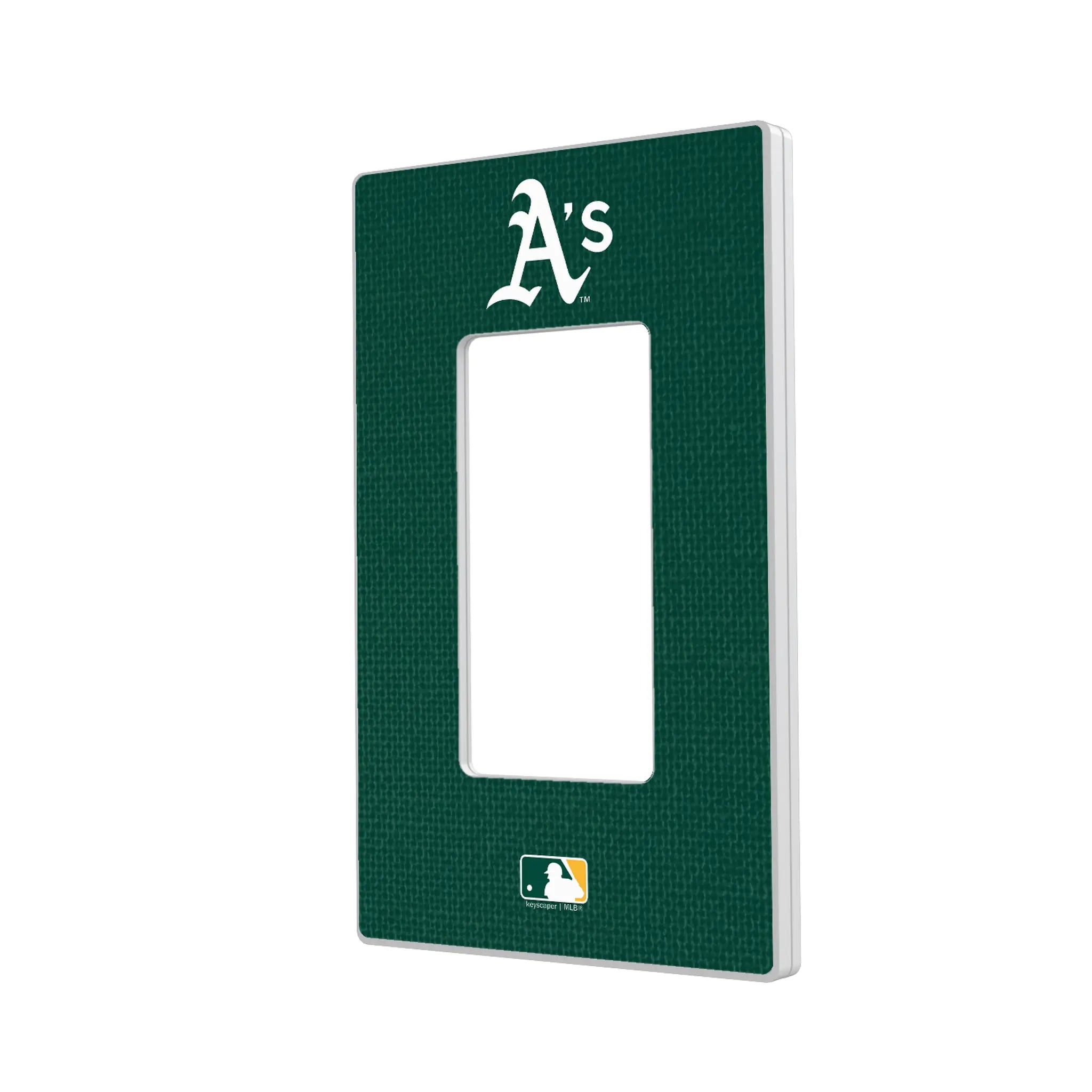 Oakland Athletics Solid Hidden-Screw Light Switch Plate
