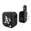 Oakland Athletics Text Backdrop 2 in 1 USB A/C Charger
