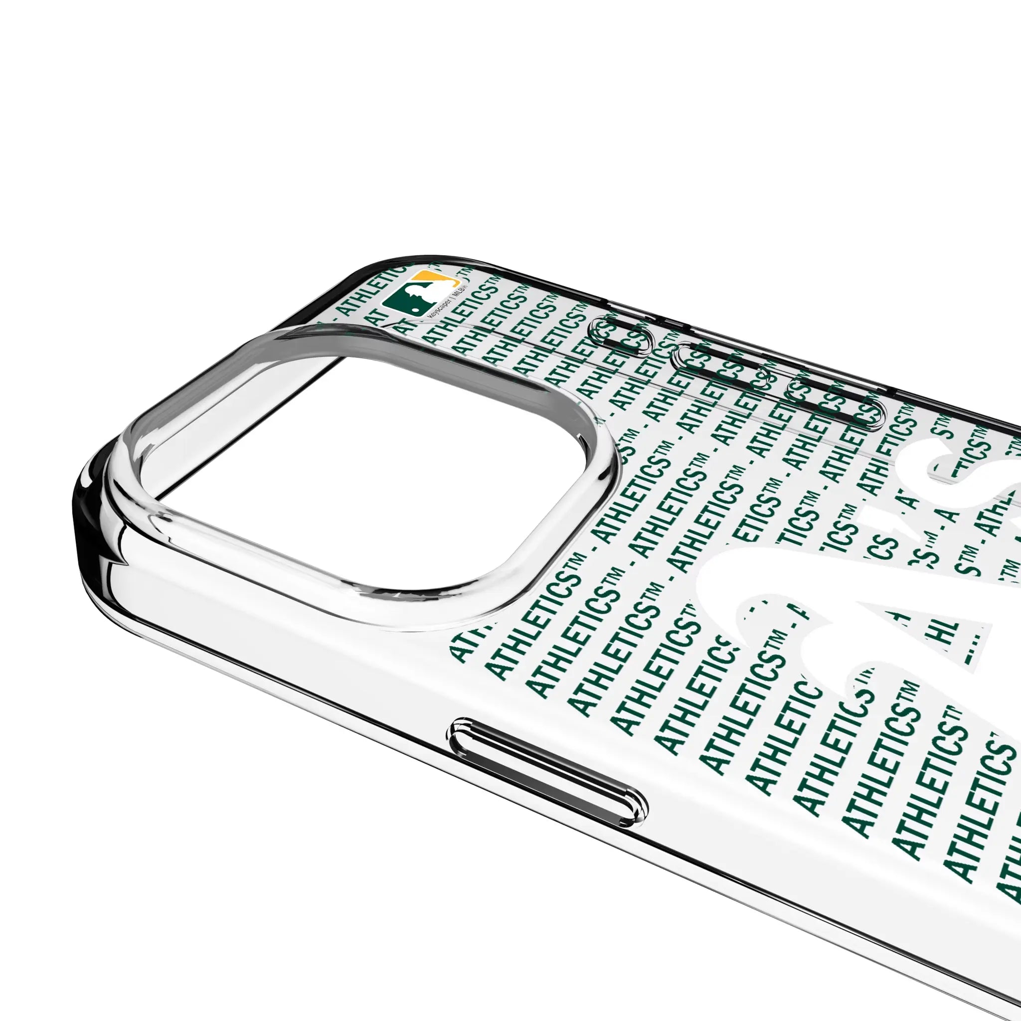 Oakland Athletics Text Backdrop Clear Phone Case for Apple iPhone