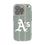 Oakland Athletics Text Backdrop Clear Phone Case for Apple iPhone