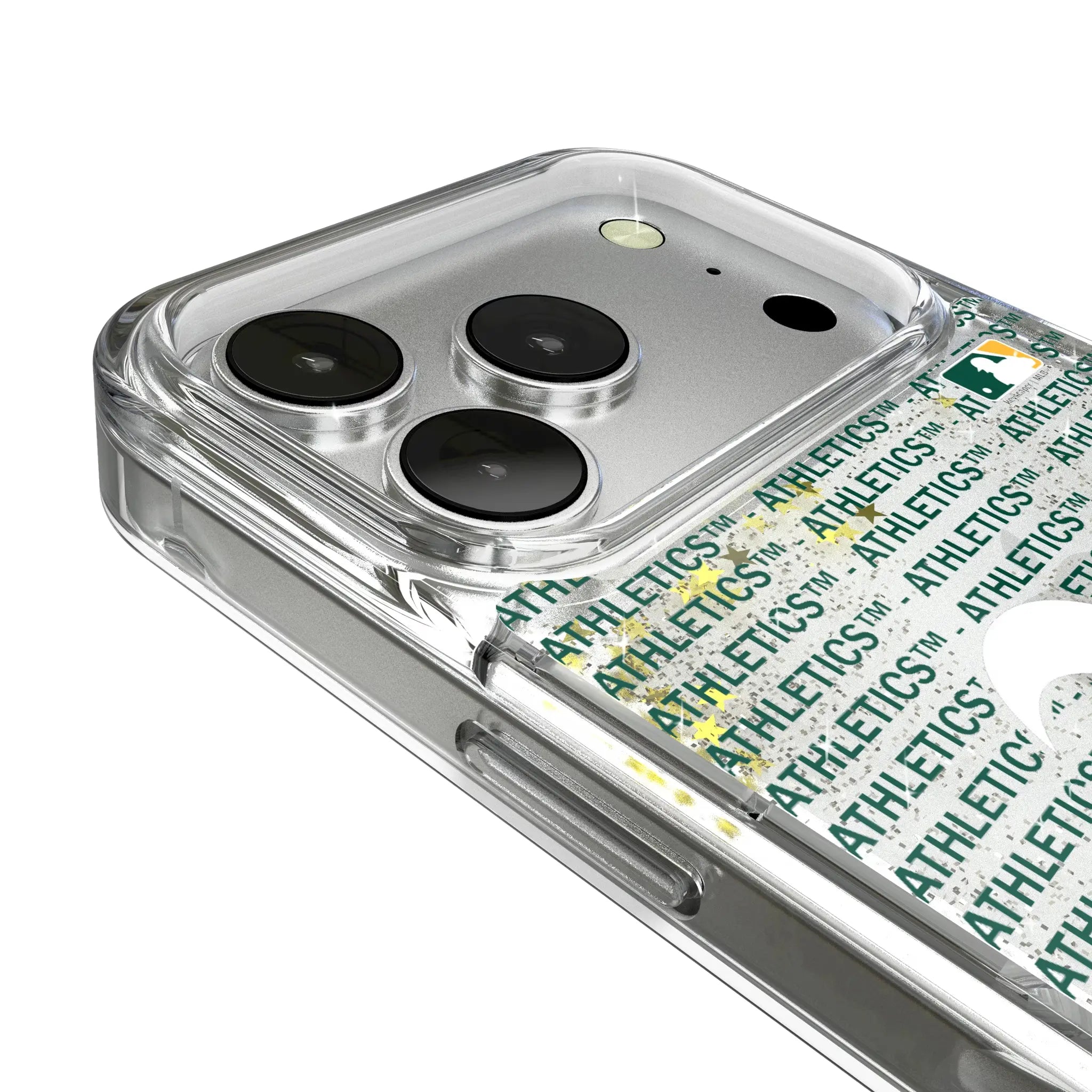 Oakland Athletics Text Backdrop Glitter Phone Case