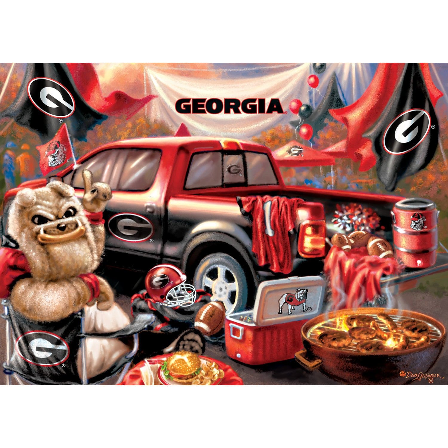 Georgia Bulldogs Gameday 1000 Piece Jigsaw Puzzle - Sports Gifts, Sports Memorabilia, Sports Collectibles, Fan Shop