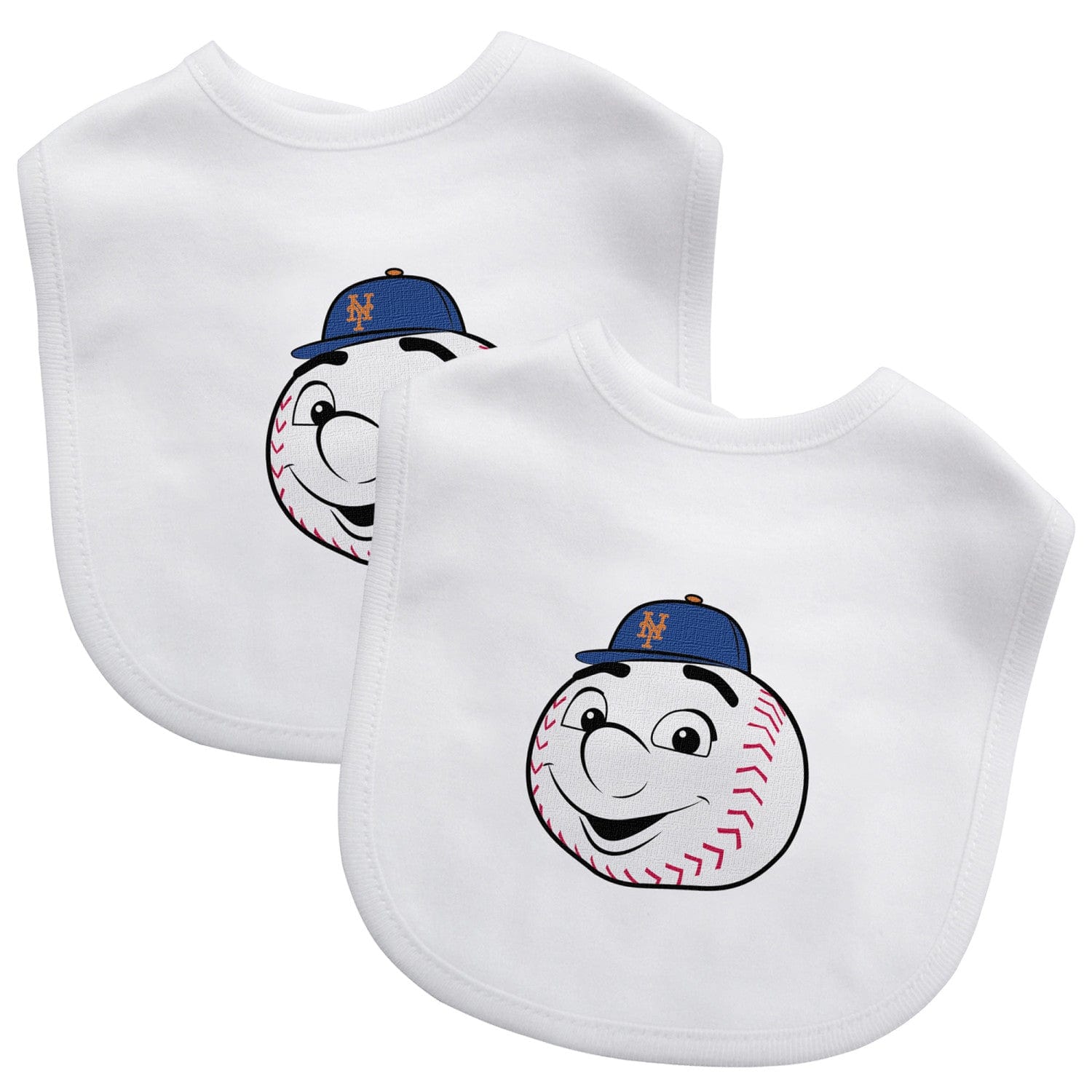 New York Mets Mr. Met Baby Bibs 2-Pack - Sports Gifts, Sports Memorabilia, Sports Collectibles, Fan Shop