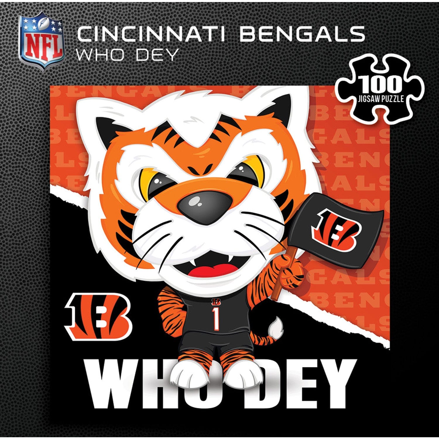 Cincinnati Bengals Mascot Who Dey 100-Piece Jigsaw Puzzle - Sports Gifts, Sports Memorabilia, Sports Collectibles, Fan Shop