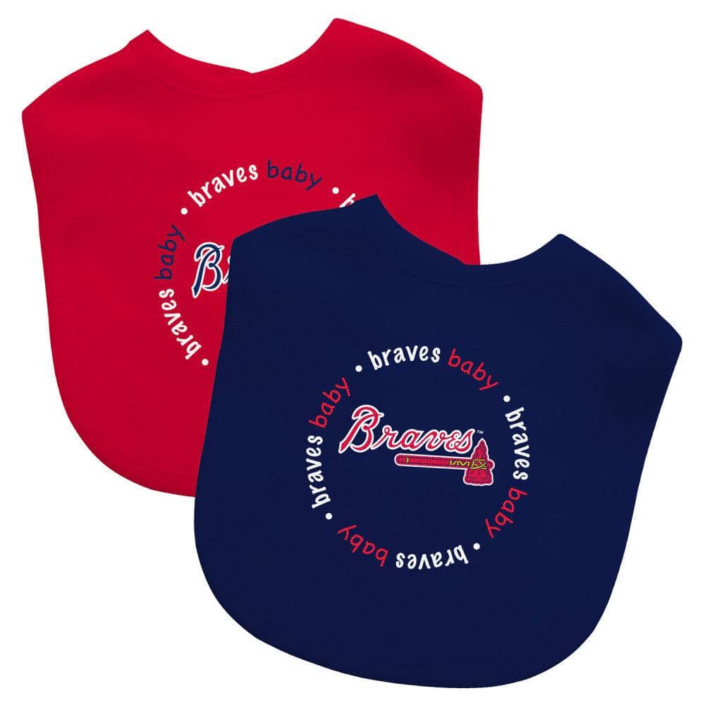 Atlanta Braves Baby Bibs 2-Pack - Sports Gifts, Sports Memorabilia, Sports Collectibles, Fan Shop