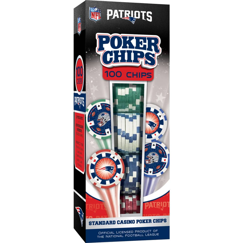 New England Patriots 100 Piece Poker Chip Set