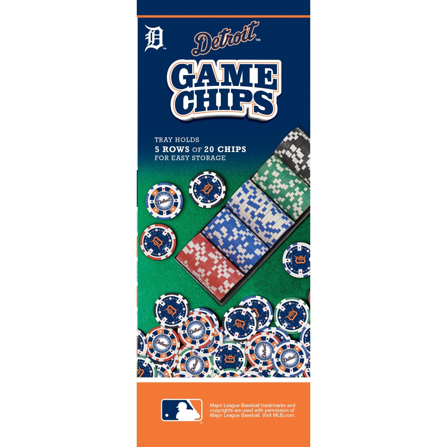 Detroit Tigers 100 Piece Poker Chip Set - Sports Gifts, Sports Memorabilia, Sports Collectibles, Fan Shop