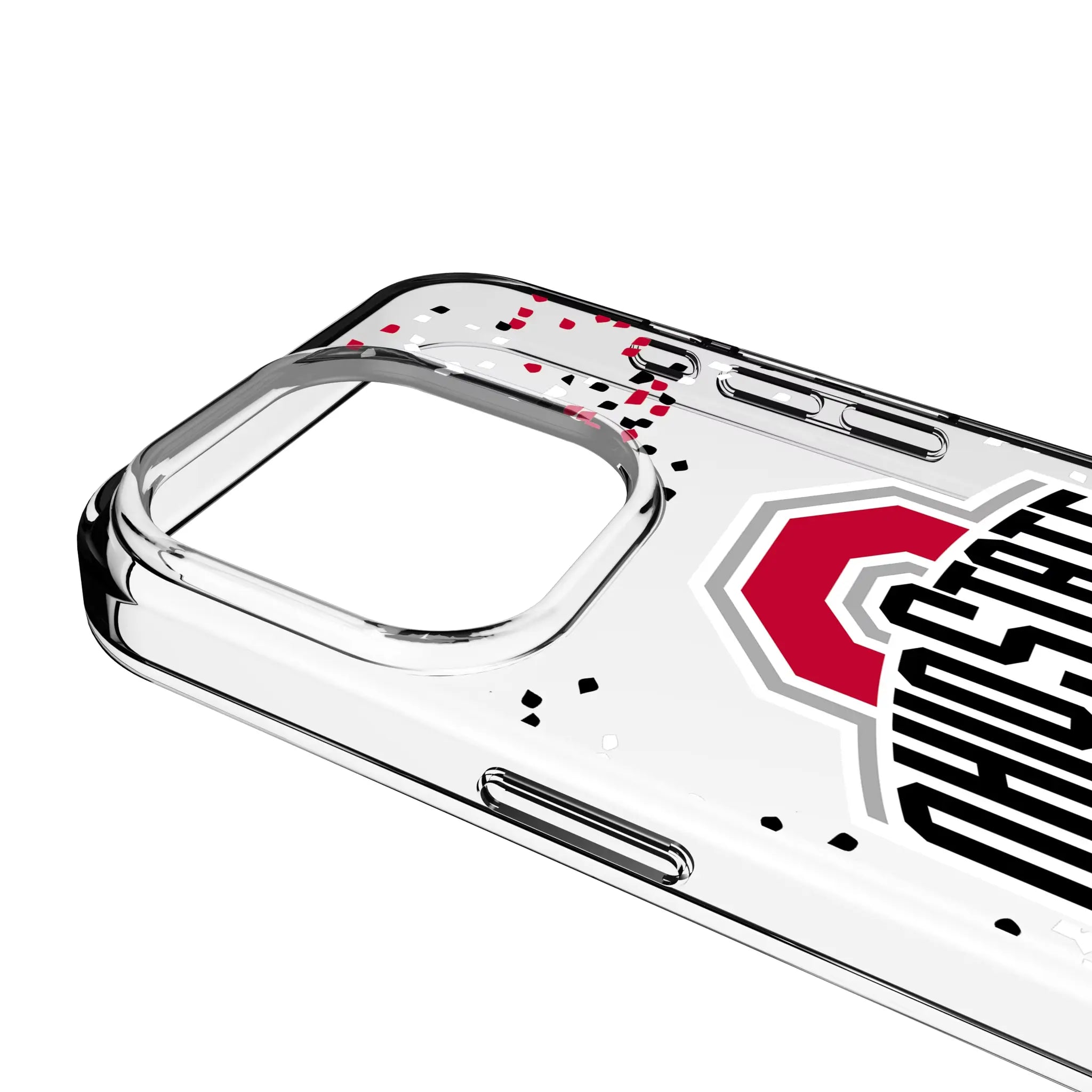 Ohio State University Buckeyes Confetti Clear Phone Case for Apple iPhone