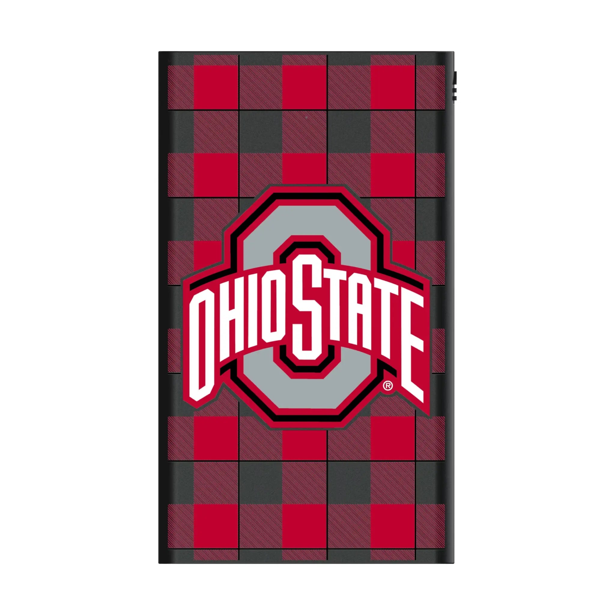 Ohio State University Buckeyes Plaid 5000mAh Flat Powerbank