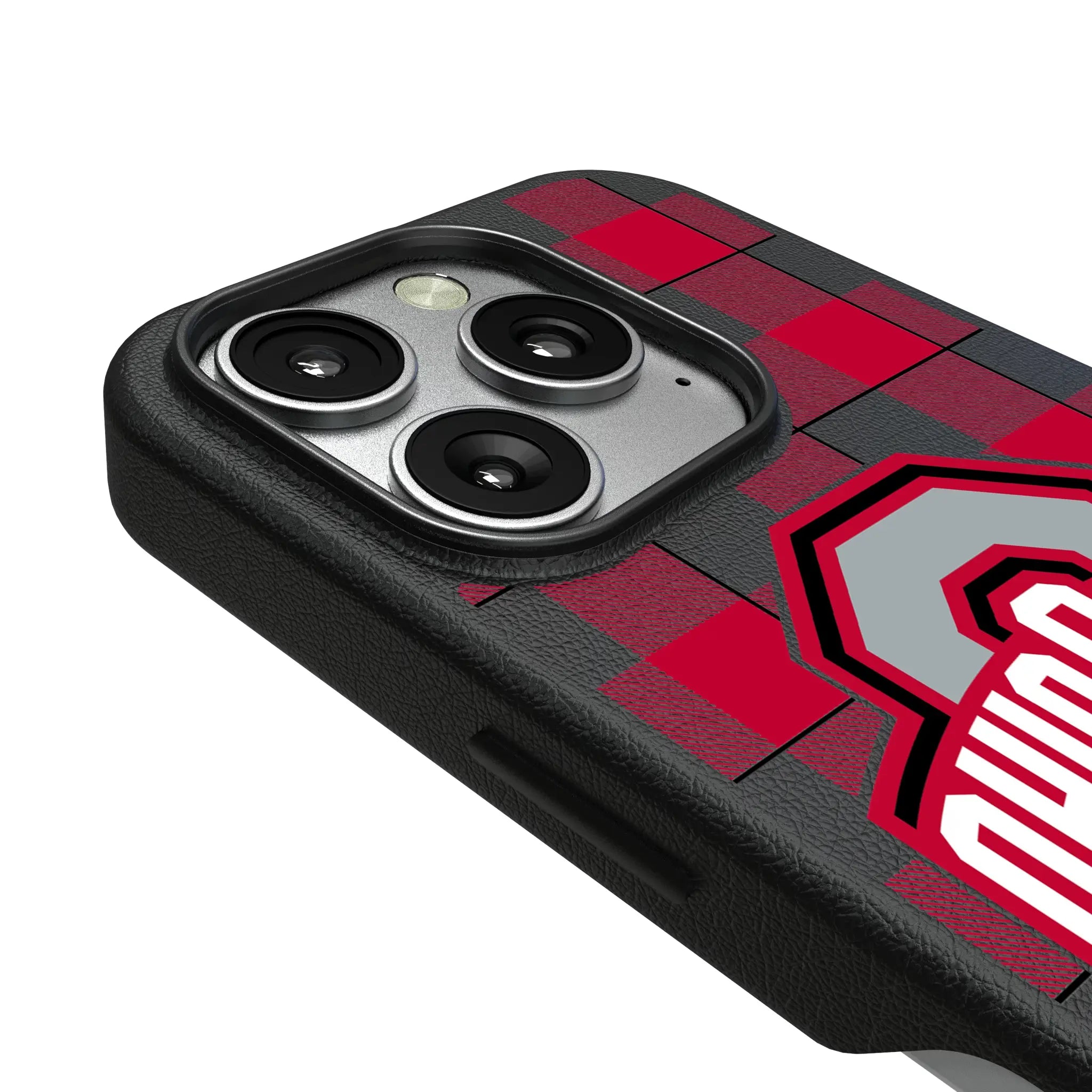Ohio State University Buckeyes Plaid MagSafe Compatible Phone Case for Apple iPhone