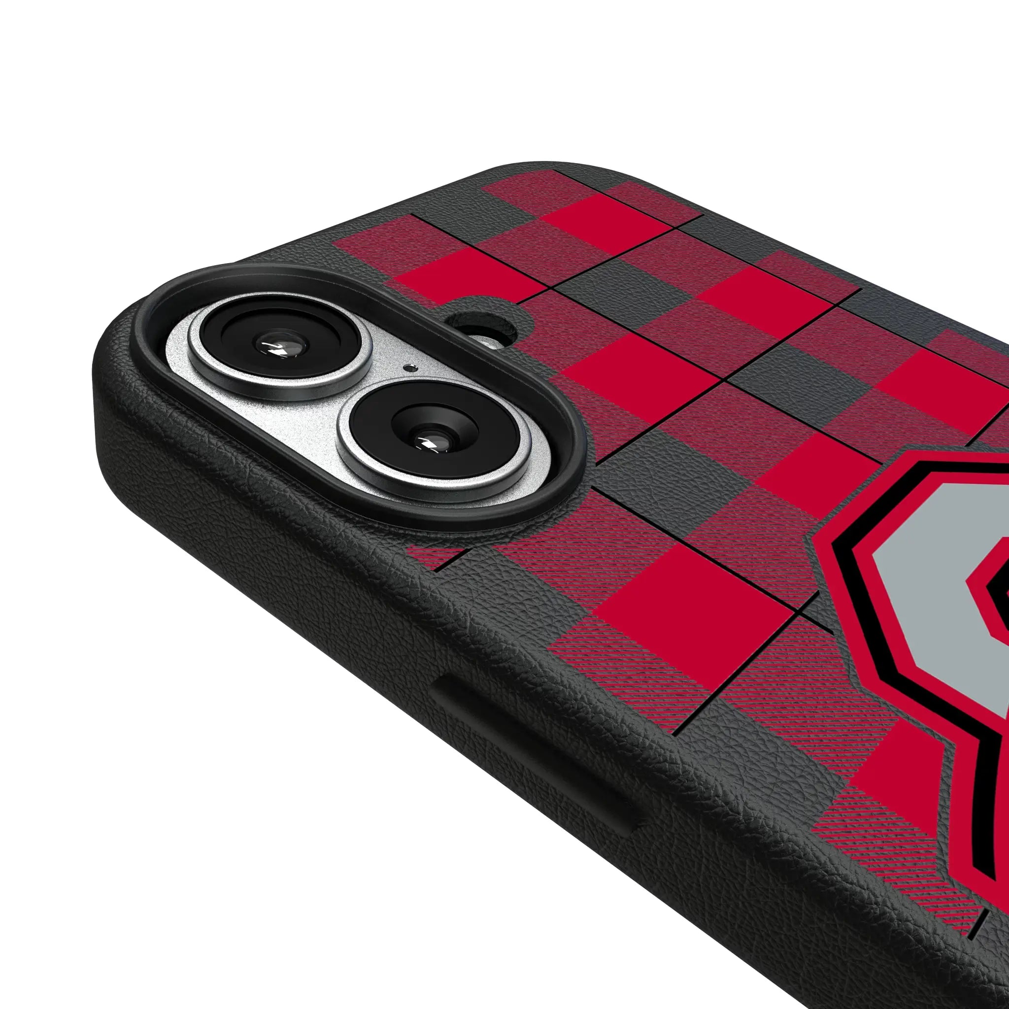 Ohio State University Buckeyes Plaid MagSafe Compatible Phone Case for Apple iPhone
