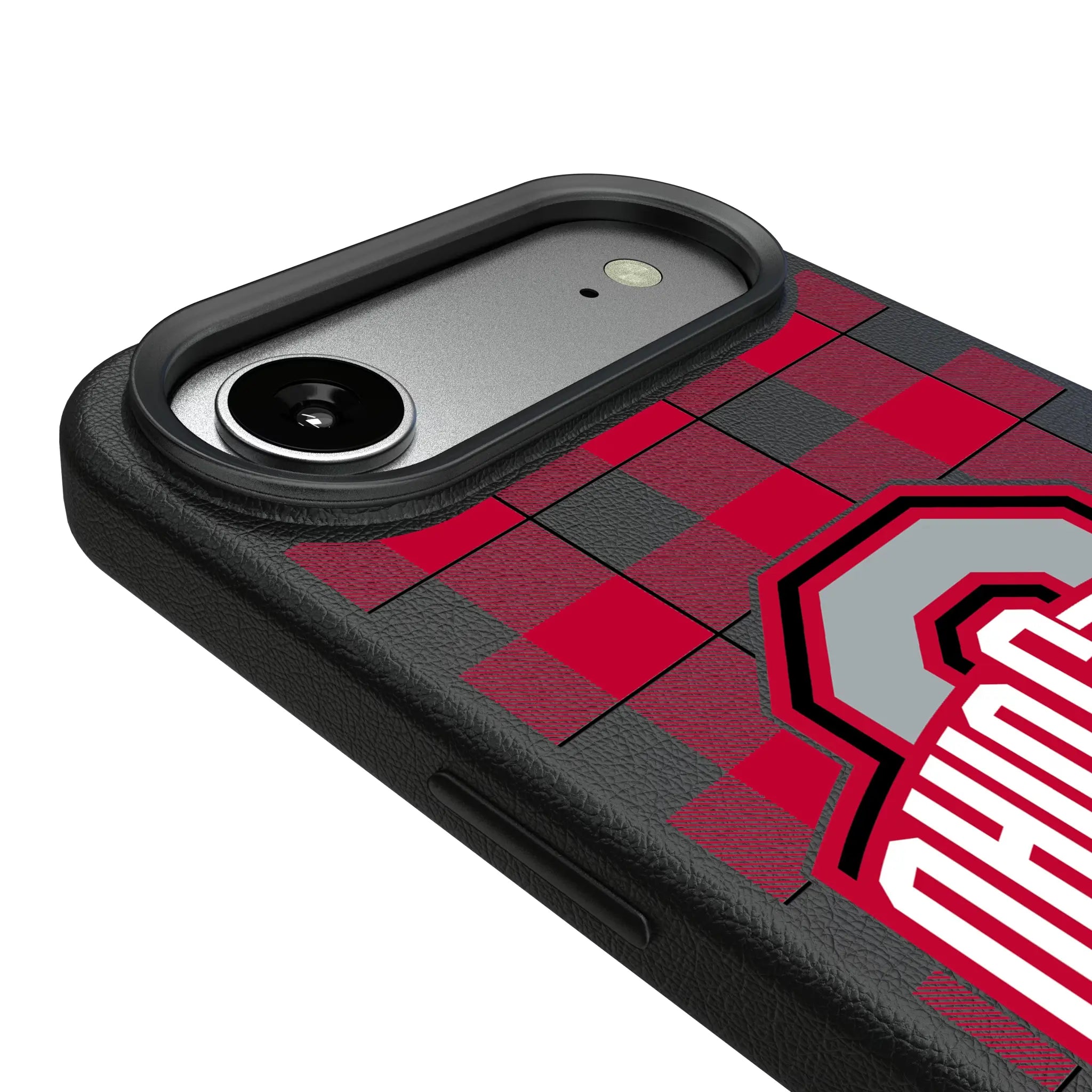 Ohio State University Buckeyes Plaid MagSafe Compatible Phone Case for Apple iPhone