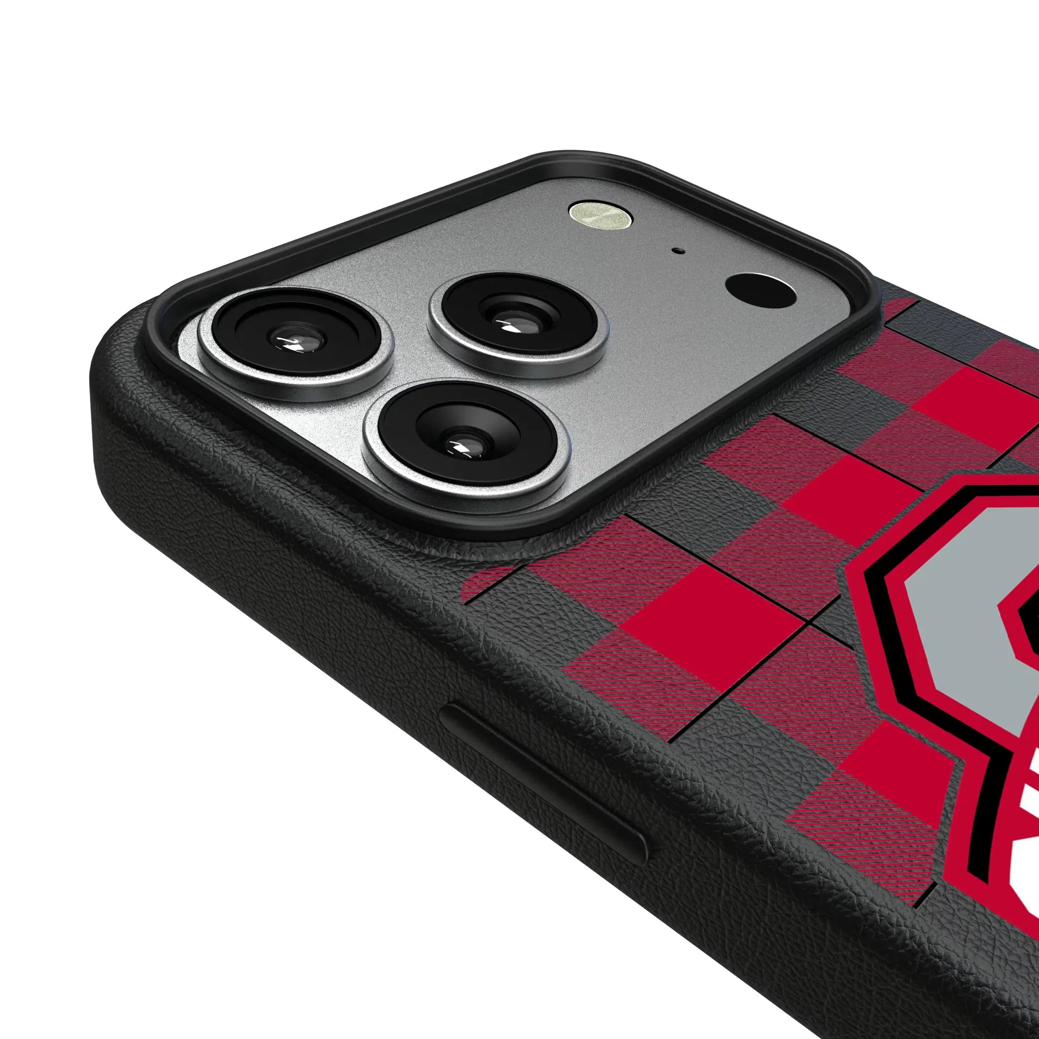 Ohio State University Buckeyes Plaid MagSafe Compatible Phone Case for Apple iPhone
