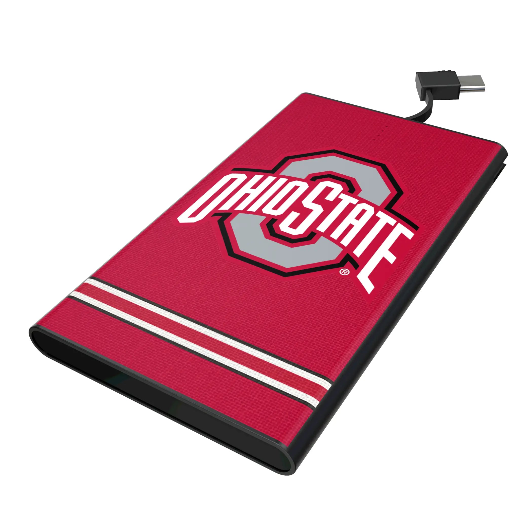 Ohio State University Buckeyes Stripe 5000mAh Flat Powerbank