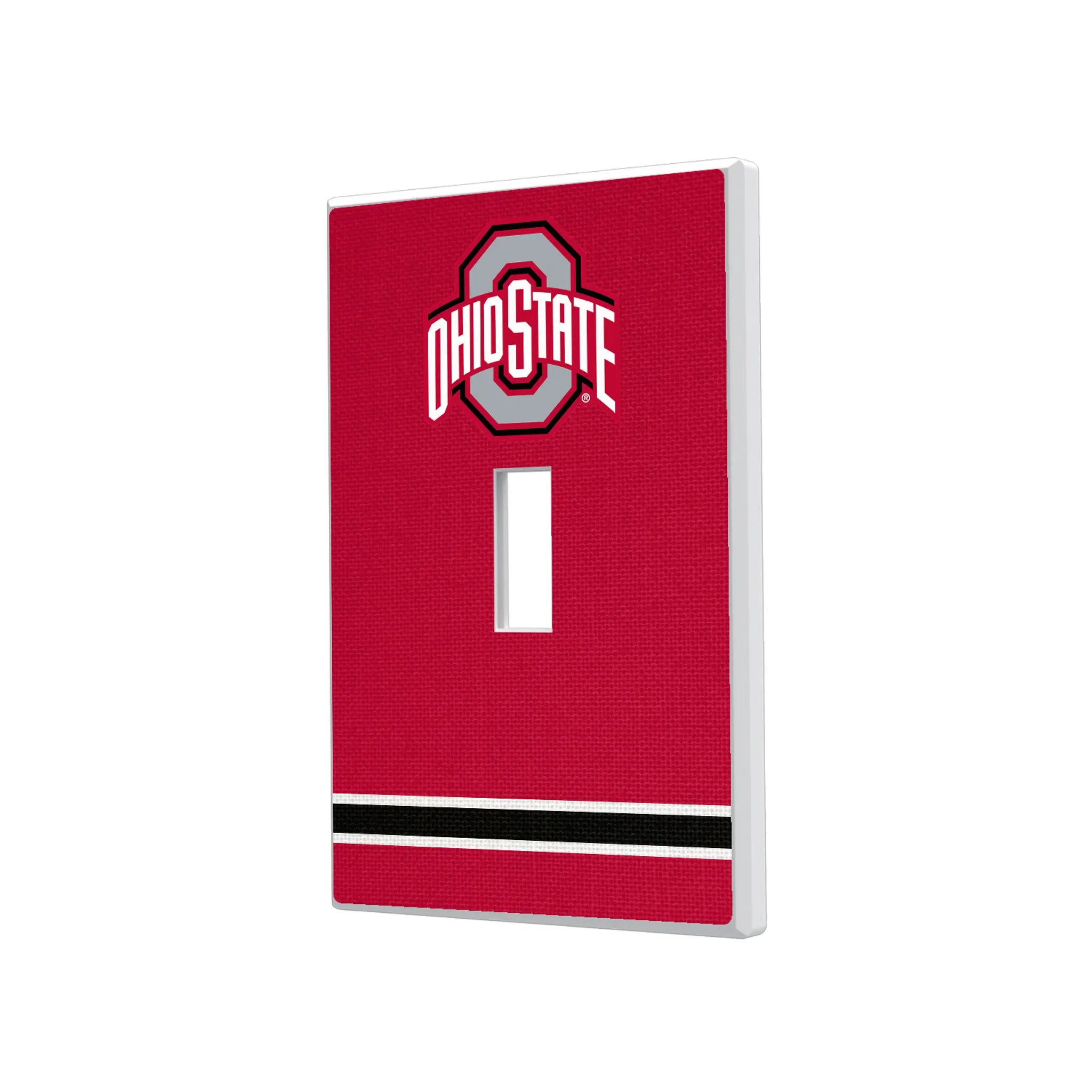 Ohio State University Buckeyes Stripe Hidden-Screw Light Switch Plate