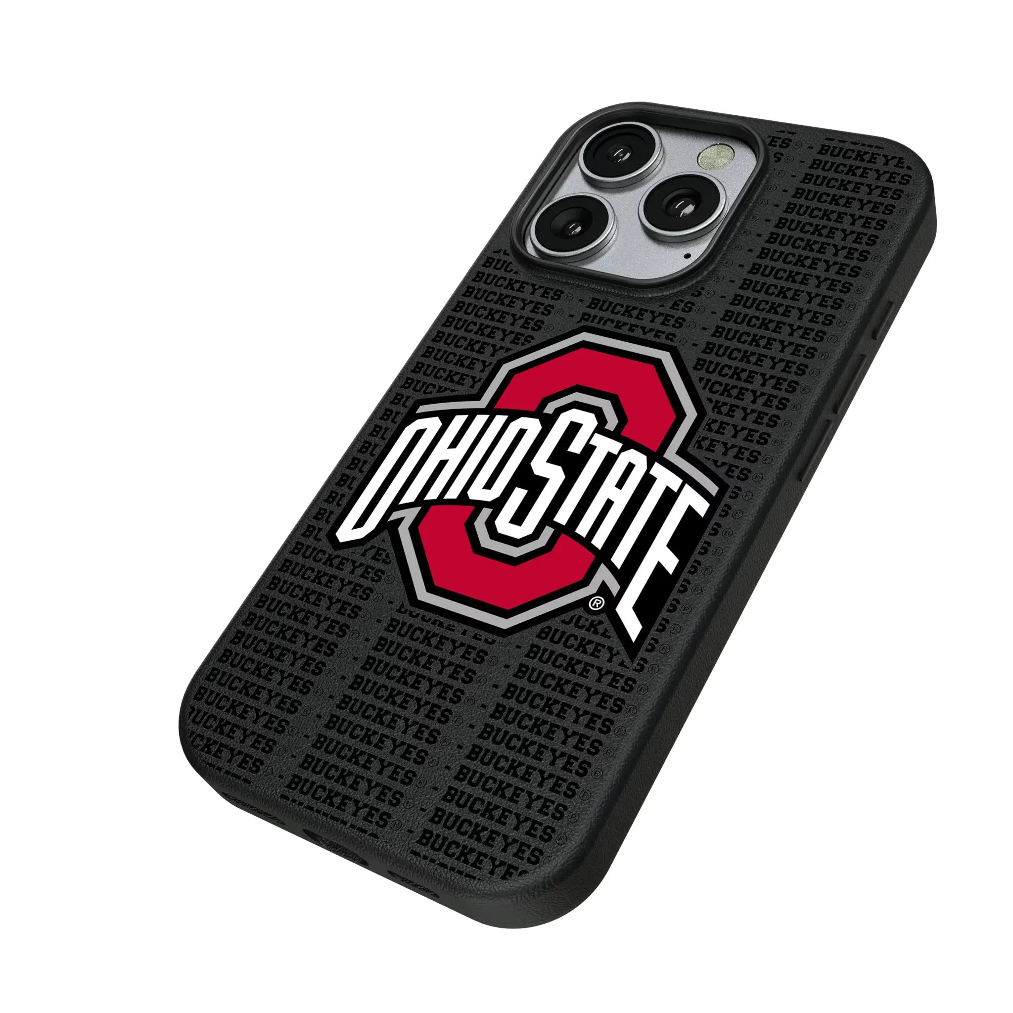 Ohio State University Buckeyes Text Backdrop MagSafe Compatible Phone Case for Apple iPhone