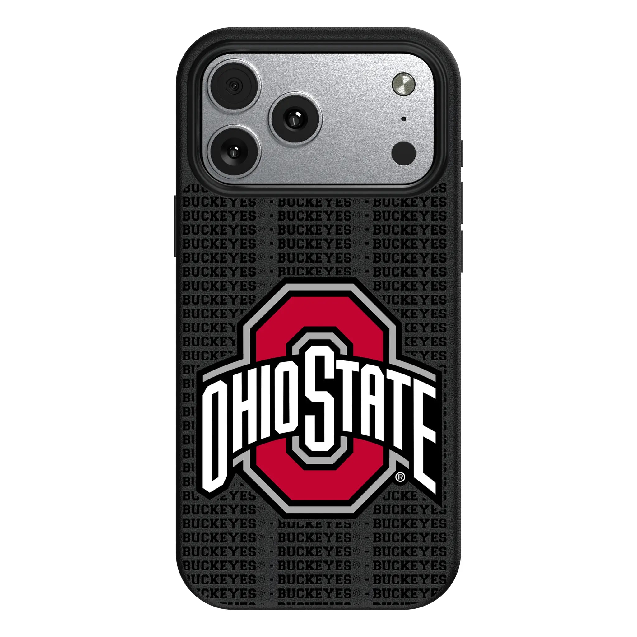 Ohio State University Buckeyes Text Backdrop MagSafe Compatible Phone Case for Apple iPhone