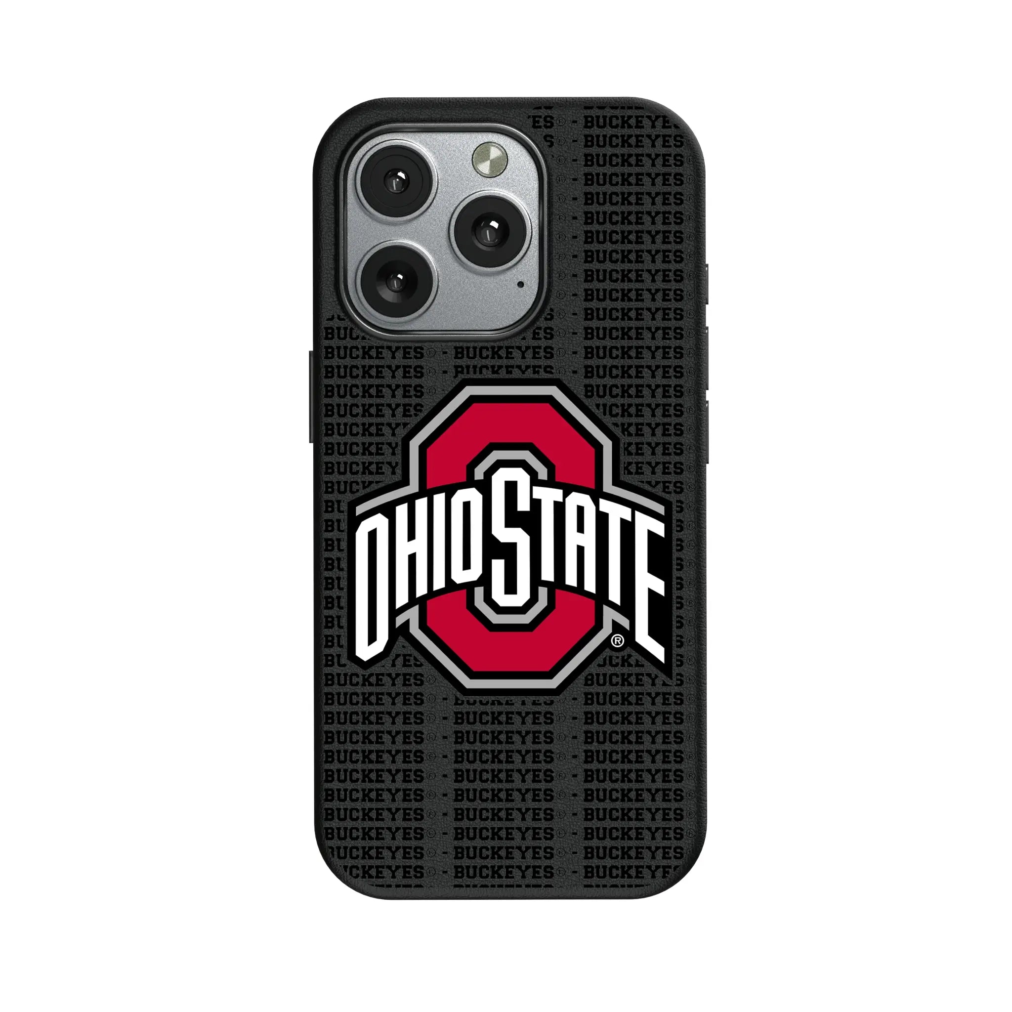 Ohio State University Buckeyes Text Backdrop MagSafe Compatible Phone Case for Apple iPhone
