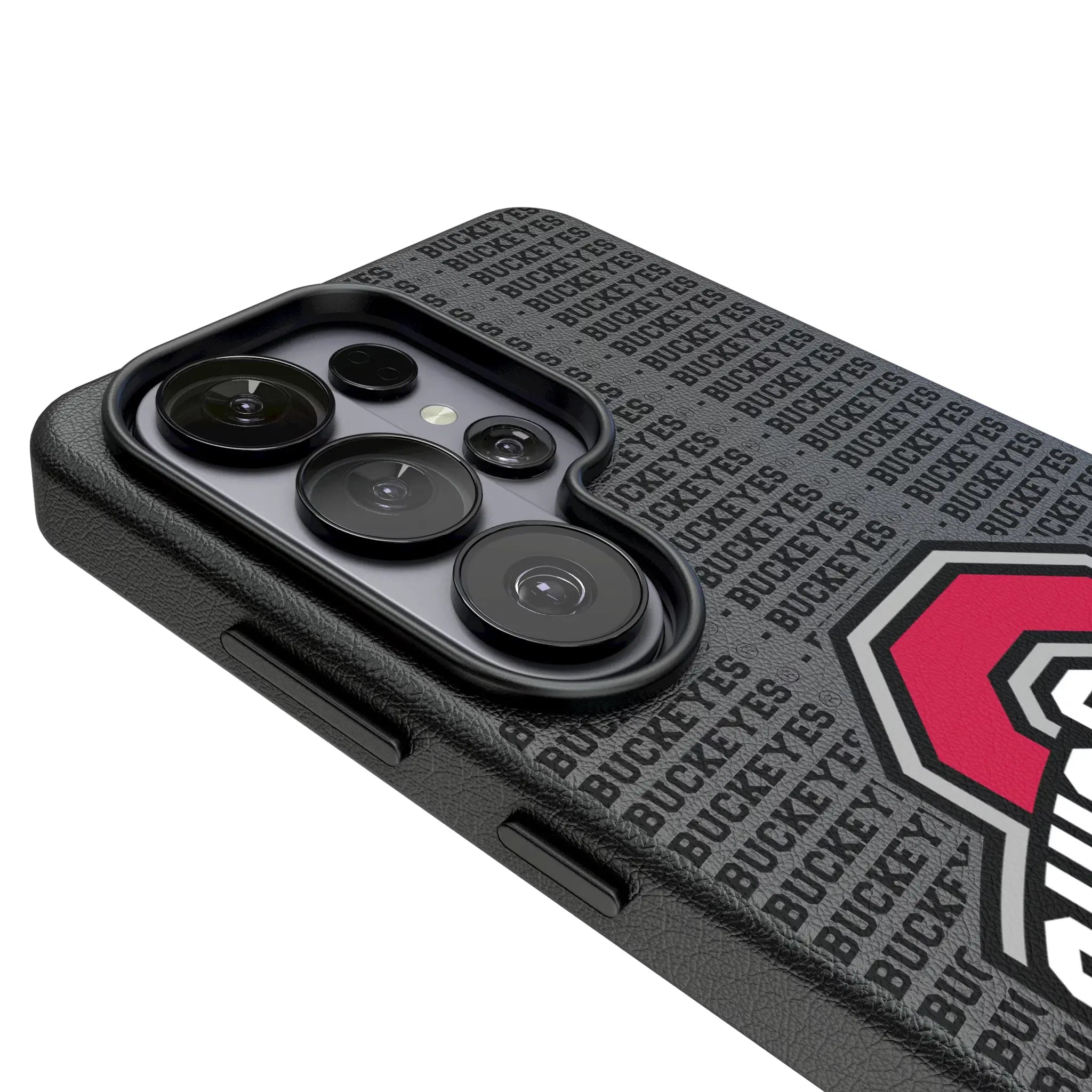 Ohio State University Buckeyes Text Backdrop MagSafe Compatible Phone Case for Samsung Galaxy