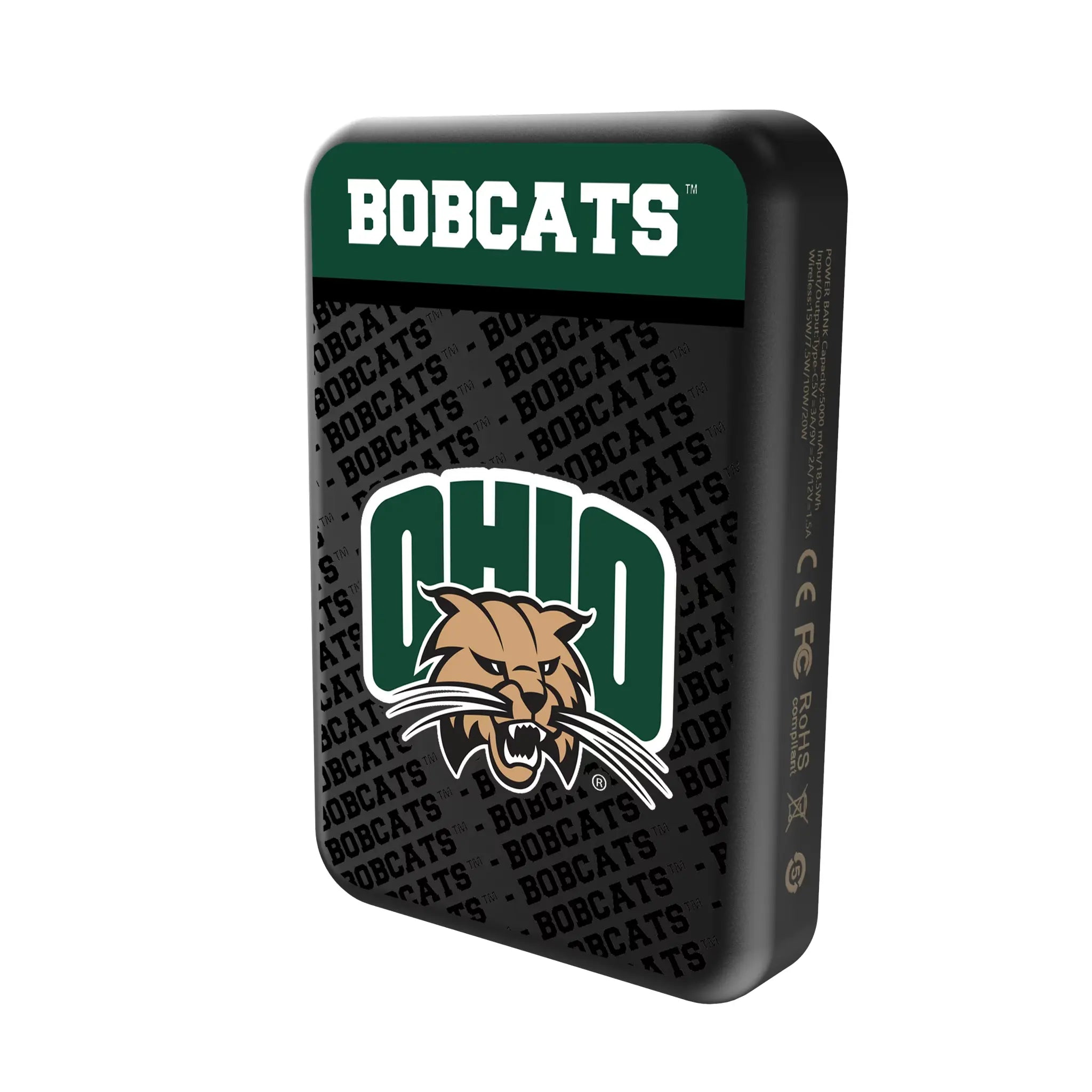 Ohio University Bobcats Endzone Plus Wireless Mag Power Bank