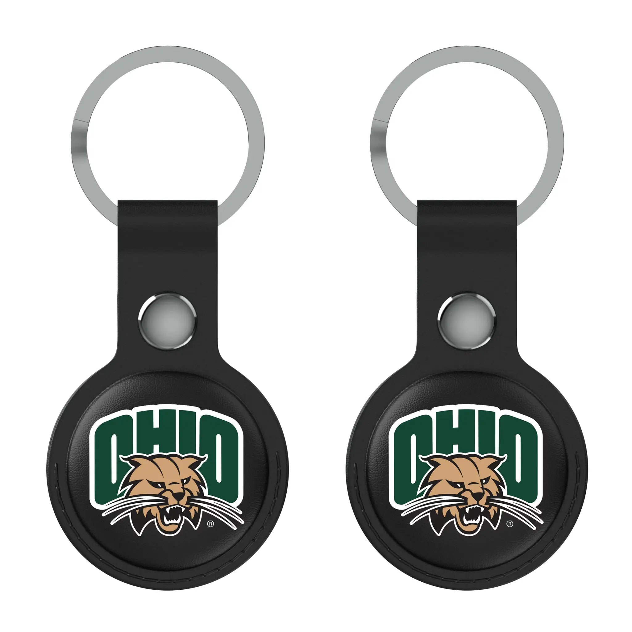 Ohio University Bobcats Insignia Black Airtag Holder 2-Pack