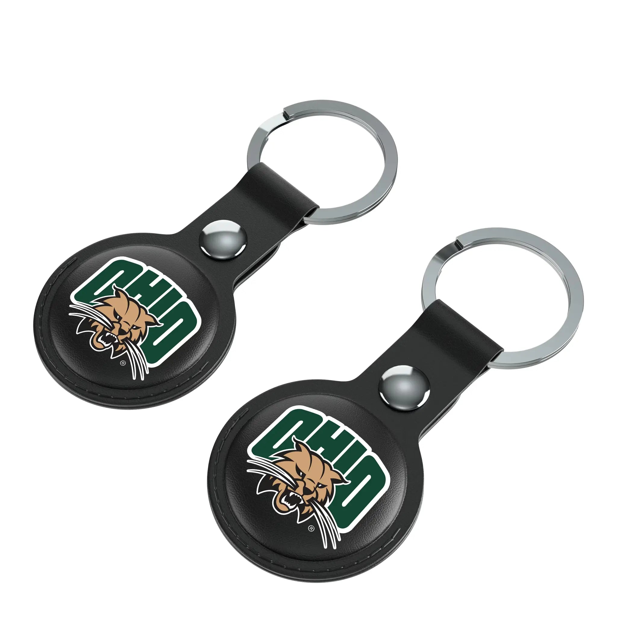Ohio University Bobcats Insignia Black Airtag Holder 2-Pack