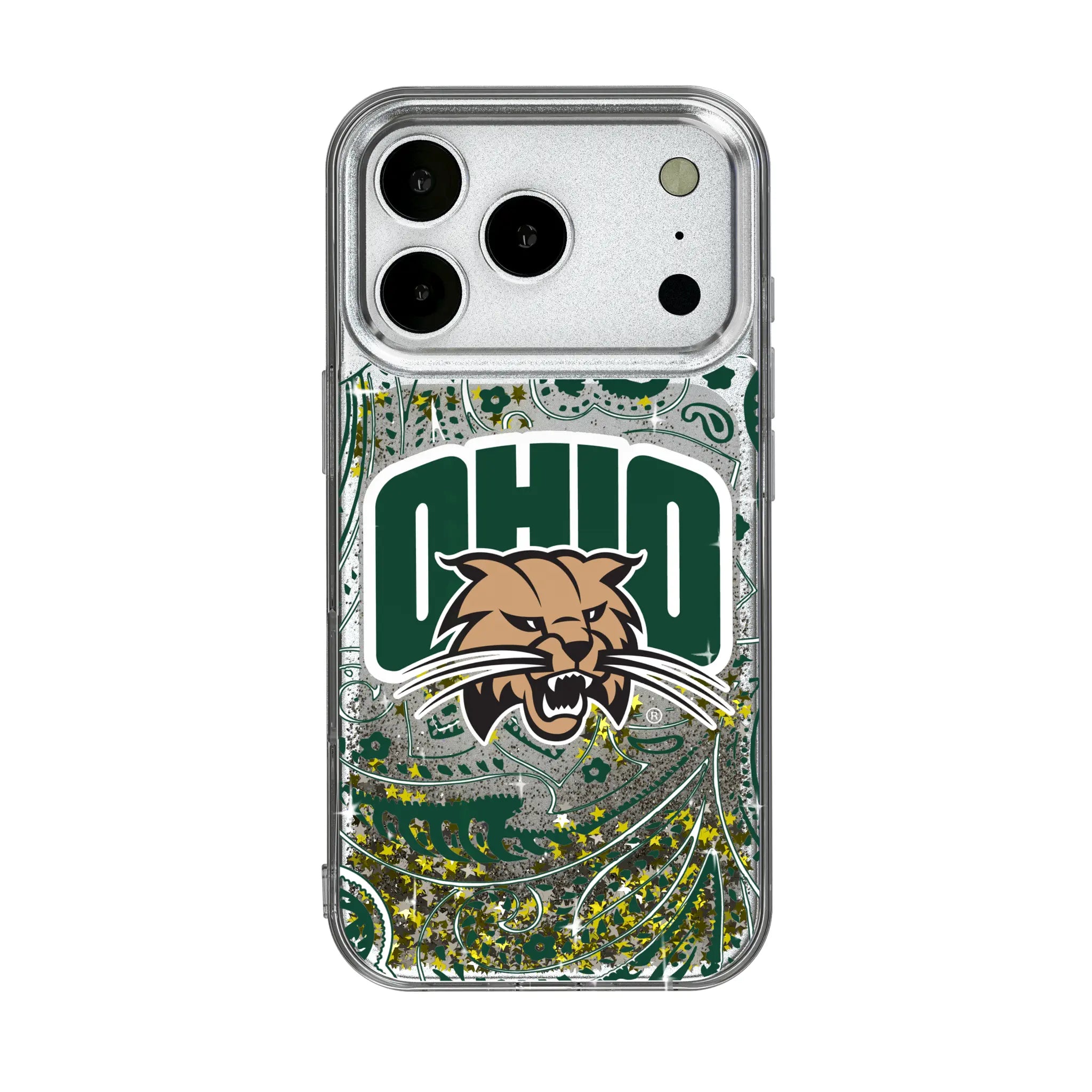 Ohio University Bobcats Paisley Glitter Phone Case