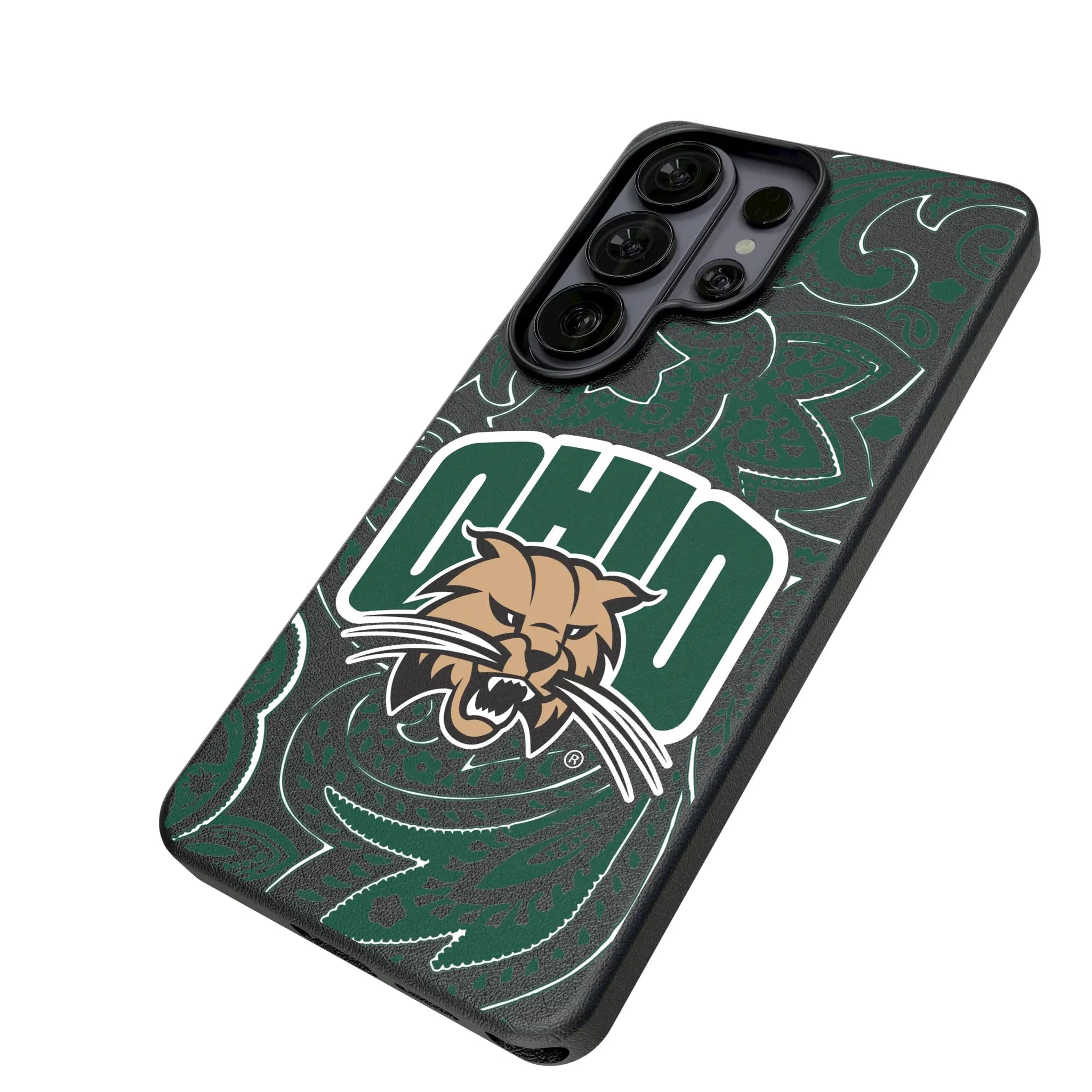 Ohio University Bobcats Paisley MagSafe Compatible Phone Case for Samsung Galaxy