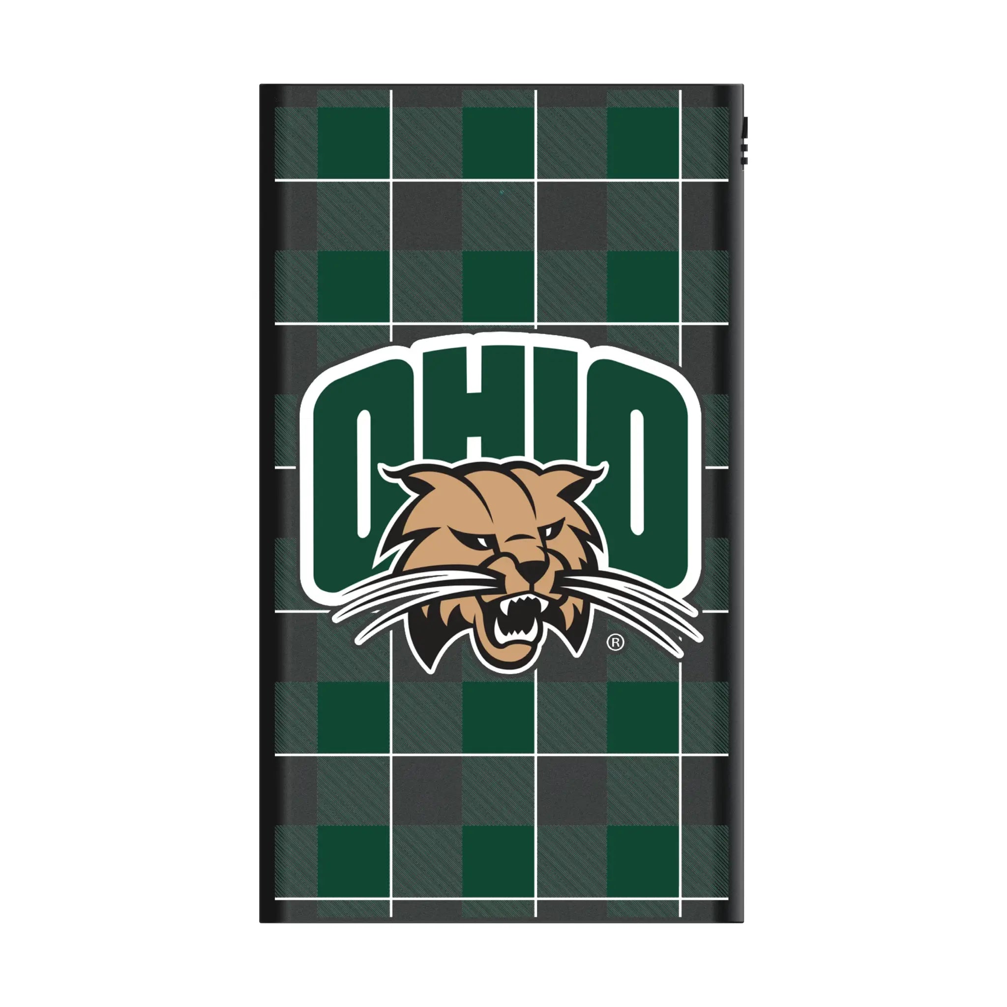 Ohio University Bobcats Plaid 5000mAh Flat Powerbank