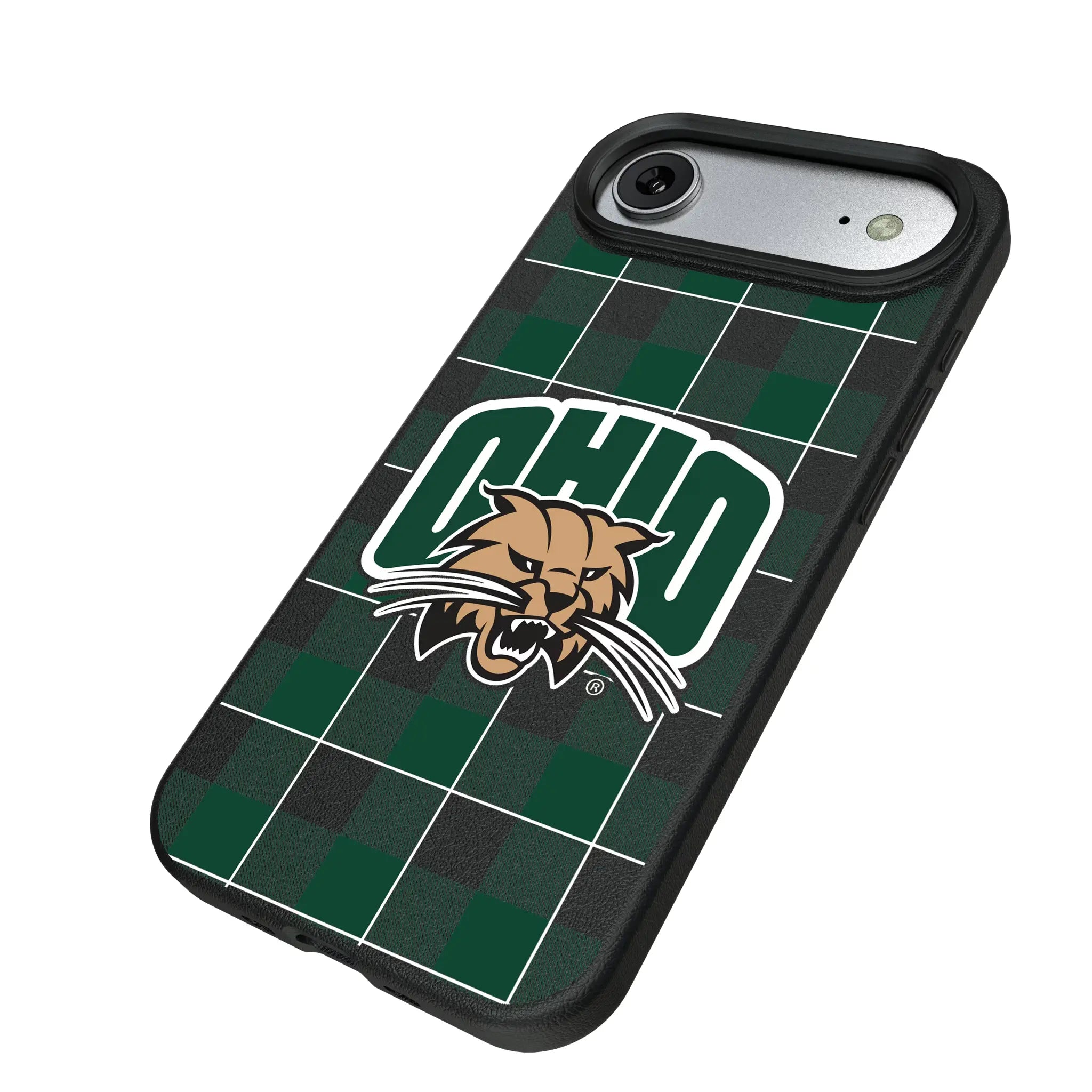 Ohio University Bobcats Plaid MagSafe Compatible Phone Case for Apple iPhone