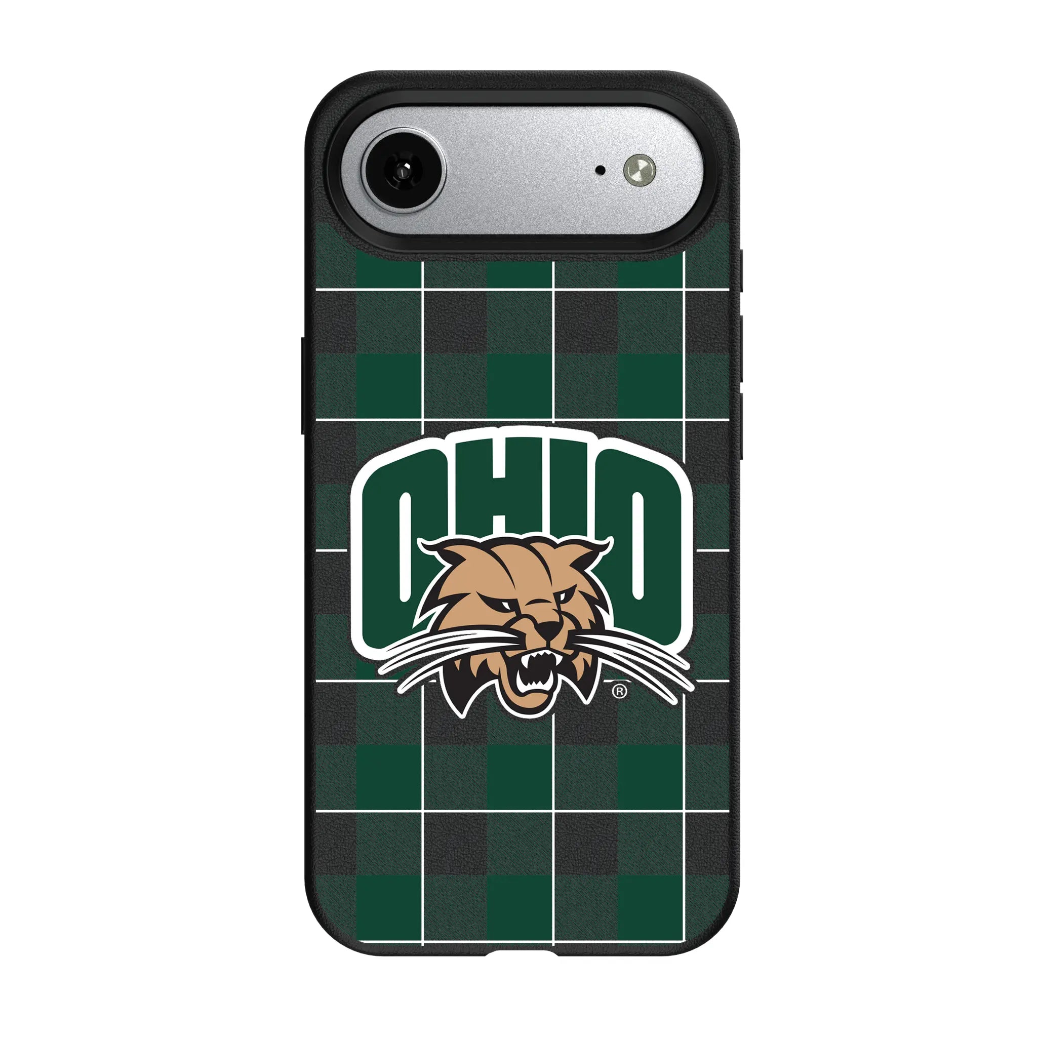 Ohio University Bobcats Plaid MagSafe Compatible Phone Case for Apple iPhone