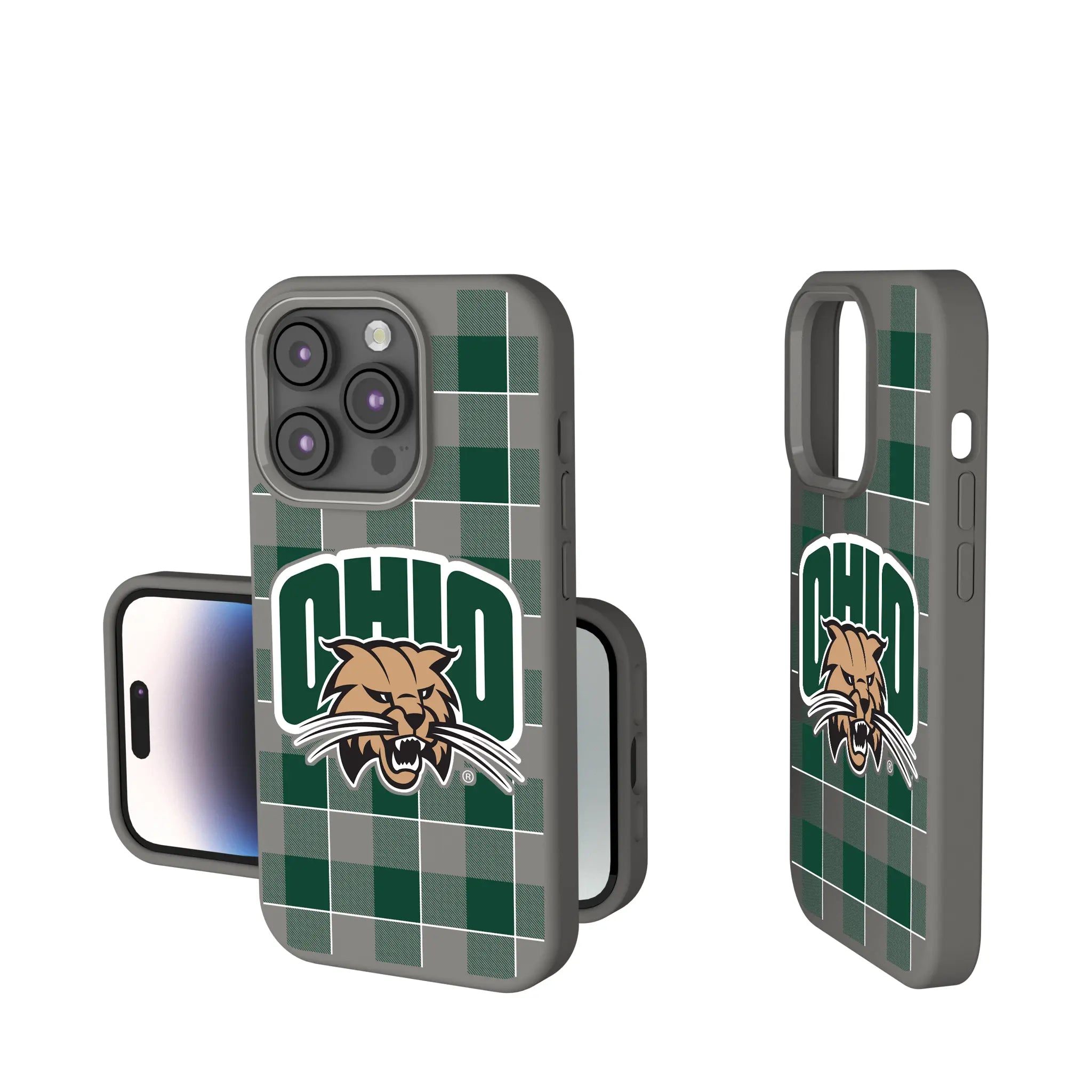 Ohio University Bobcats Plaid Soft Touch Phone Case