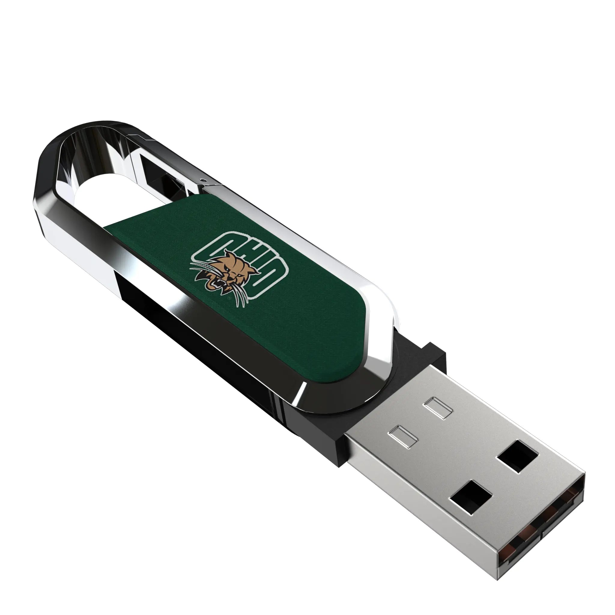 Ohio University Bobcats Solid USB 32GB Clip Style Flash Drive
