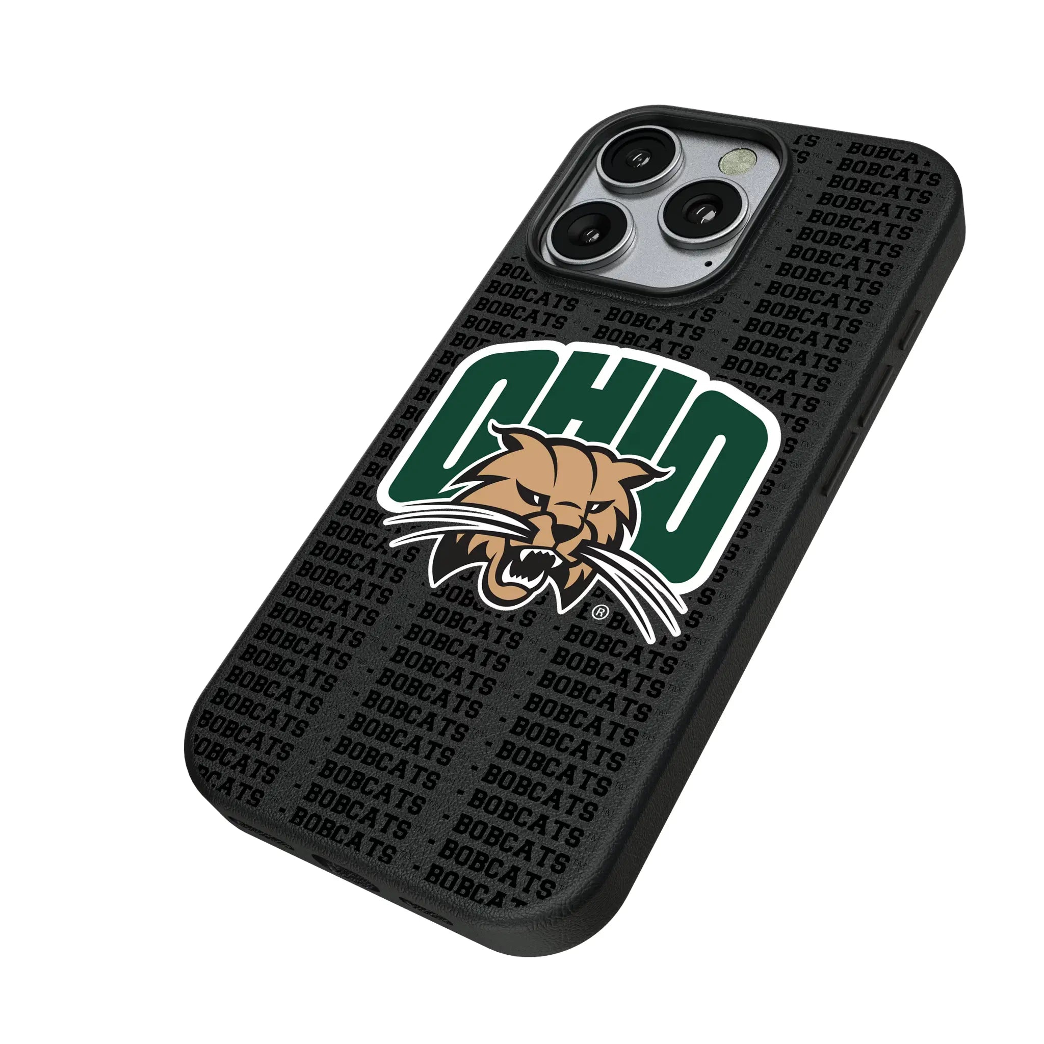 Ohio University Bobcats Text Backdrop MagSafe Compatible Phone Case for Apple iPhone