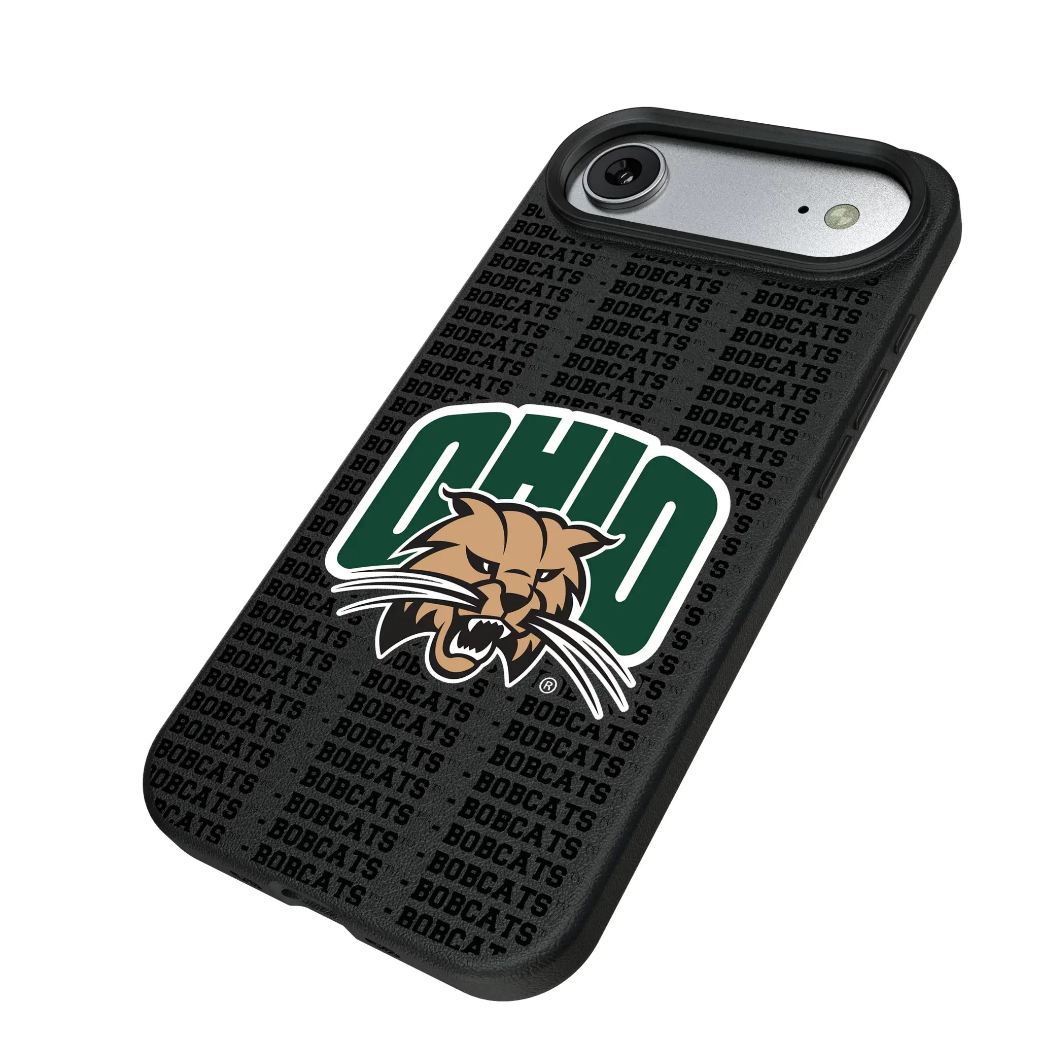 Ohio University Bobcats Text Backdrop MagSafe Compatible Phone Case for Apple iPhone