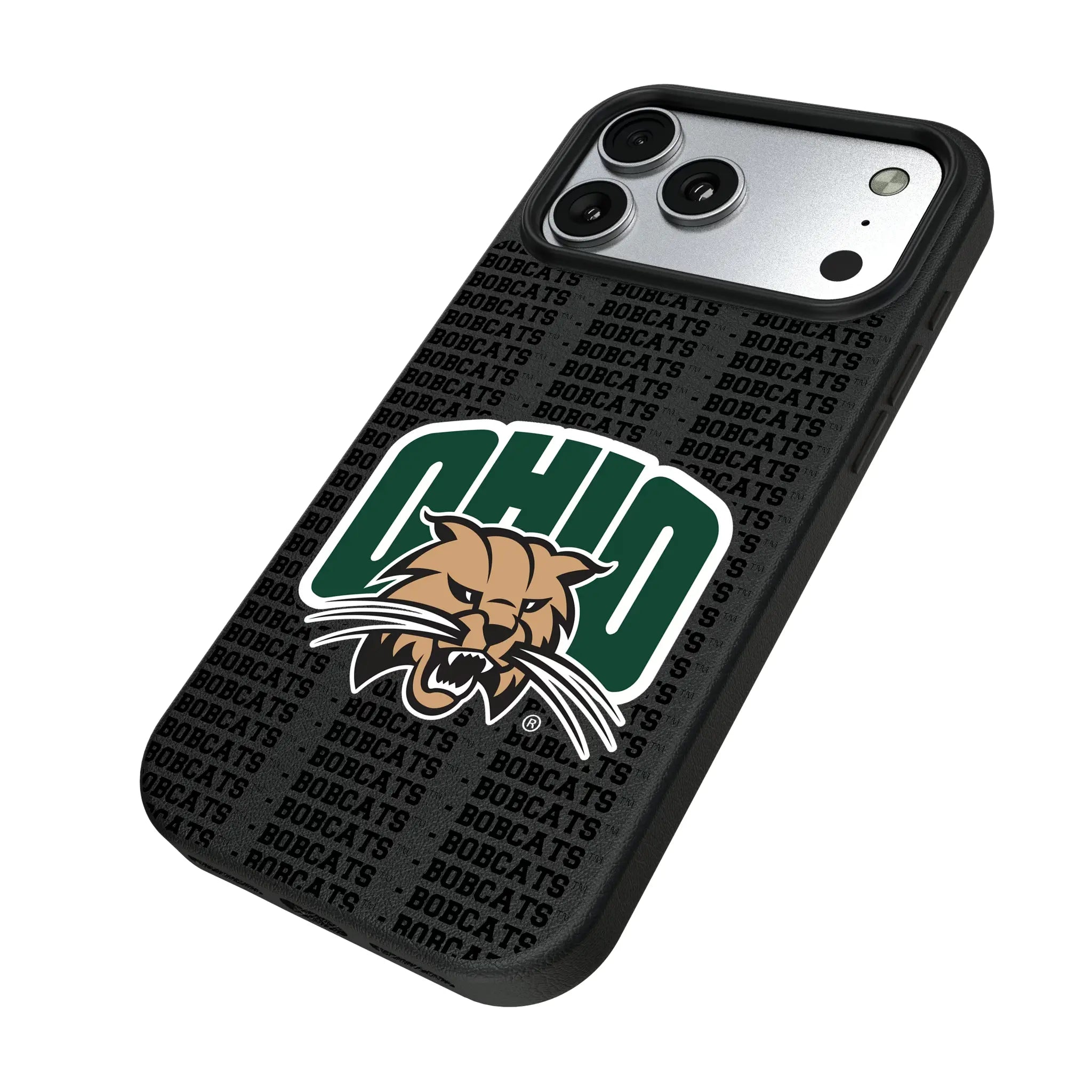Ohio University Bobcats Text Backdrop MagSafe Compatible Phone Case for Apple iPhone