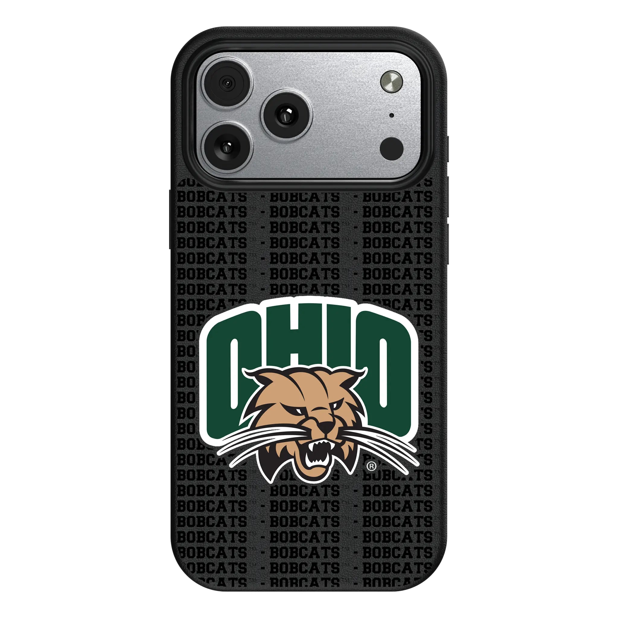 Ohio University Bobcats Text Backdrop MagSafe Compatible Phone Case for Apple iPhone